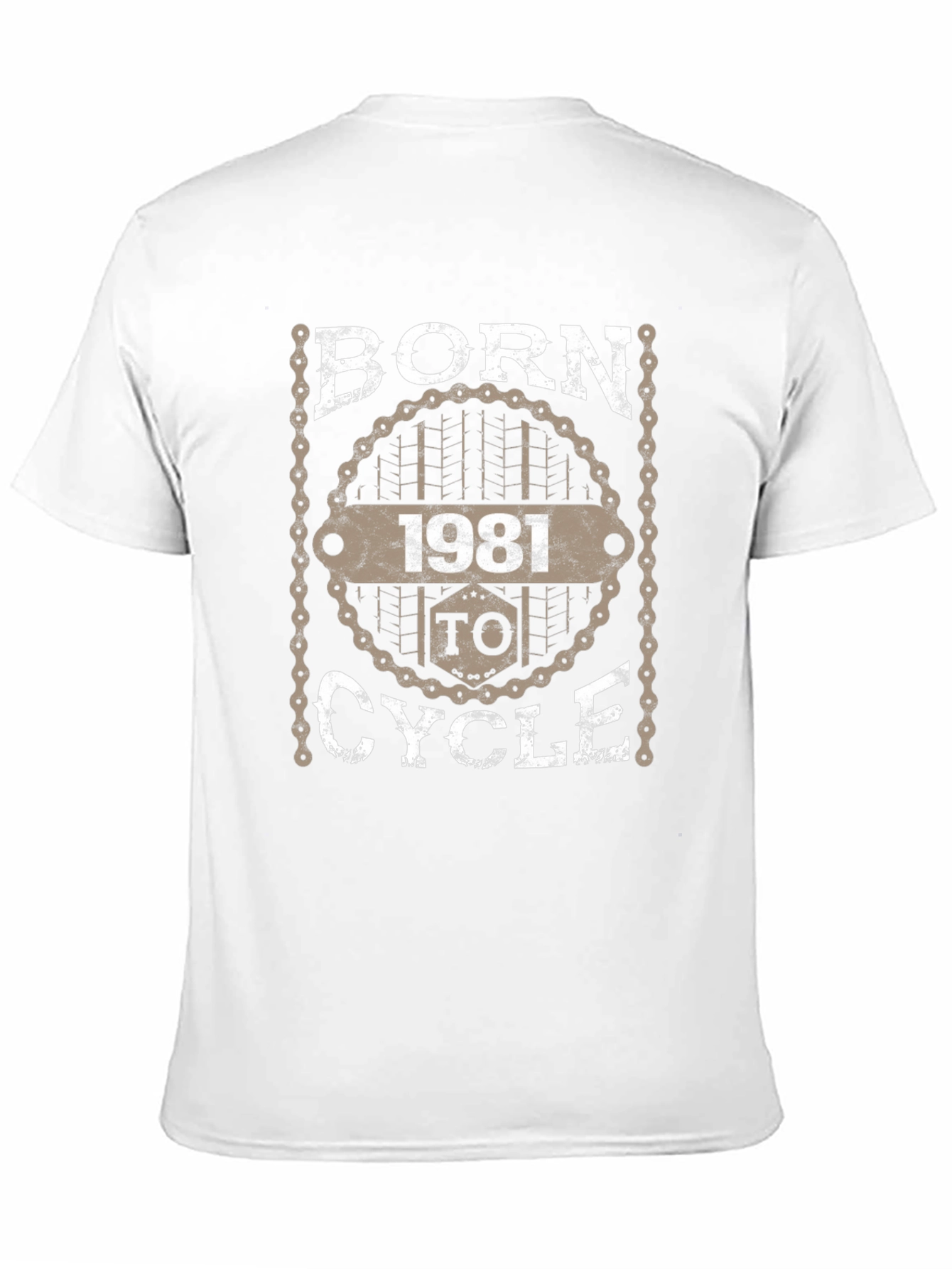 Black Born to Cycle 1981 Black T-Shirt view 11