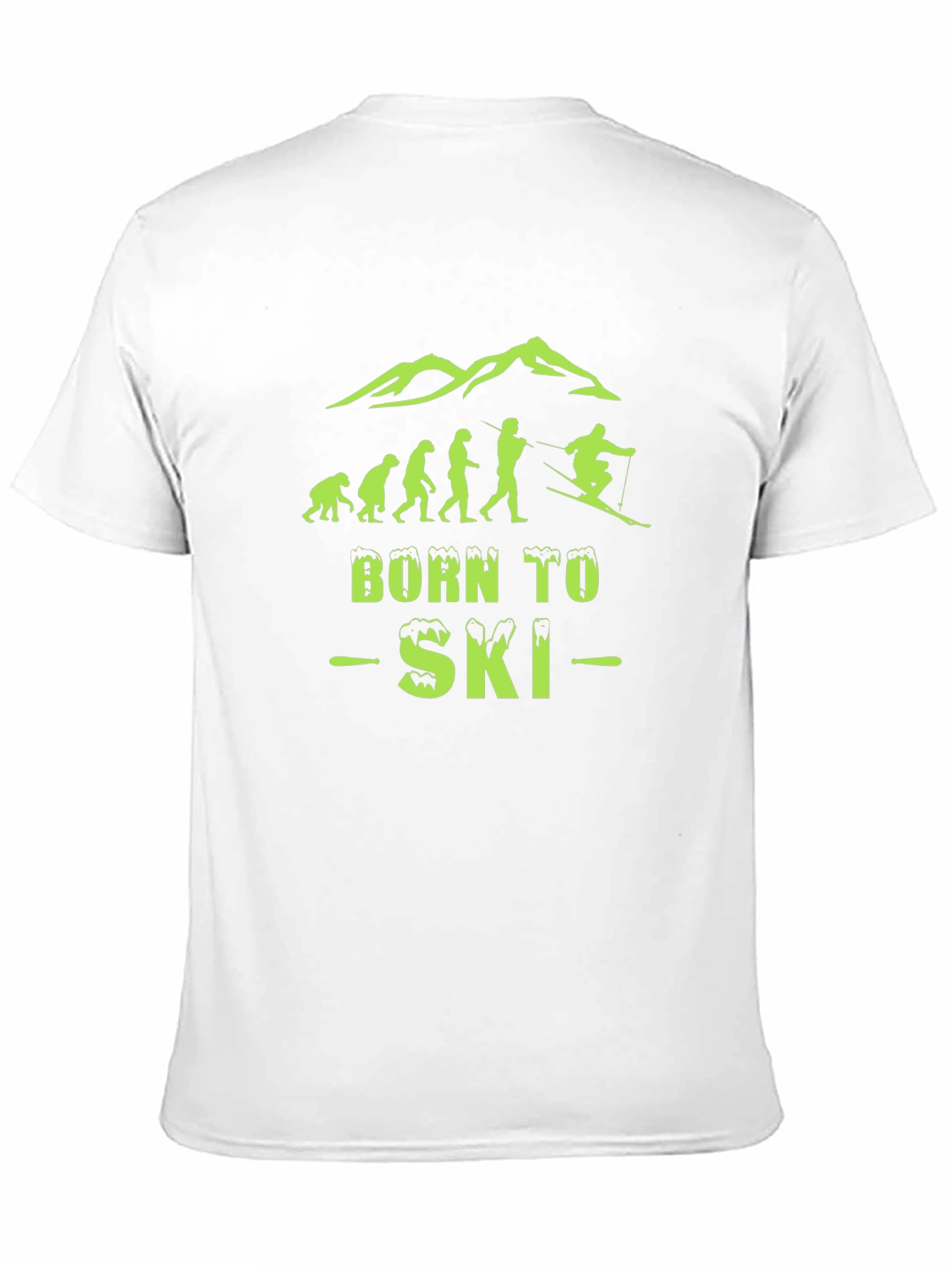 Black Born to Ski Evolution T-Shirt view 11