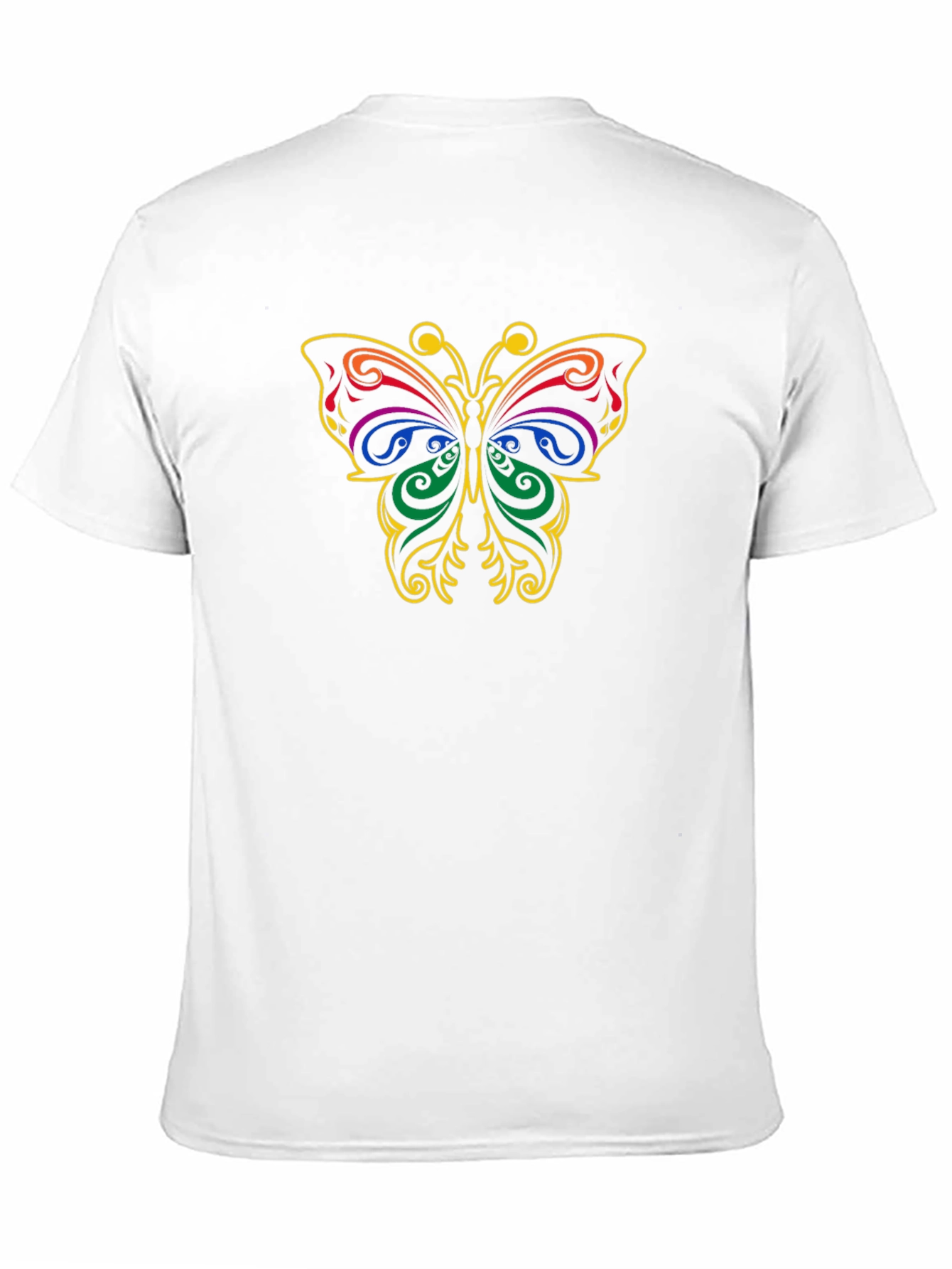Black Butterfly Graphic Tee - Black Cotton T-Shirt view 11