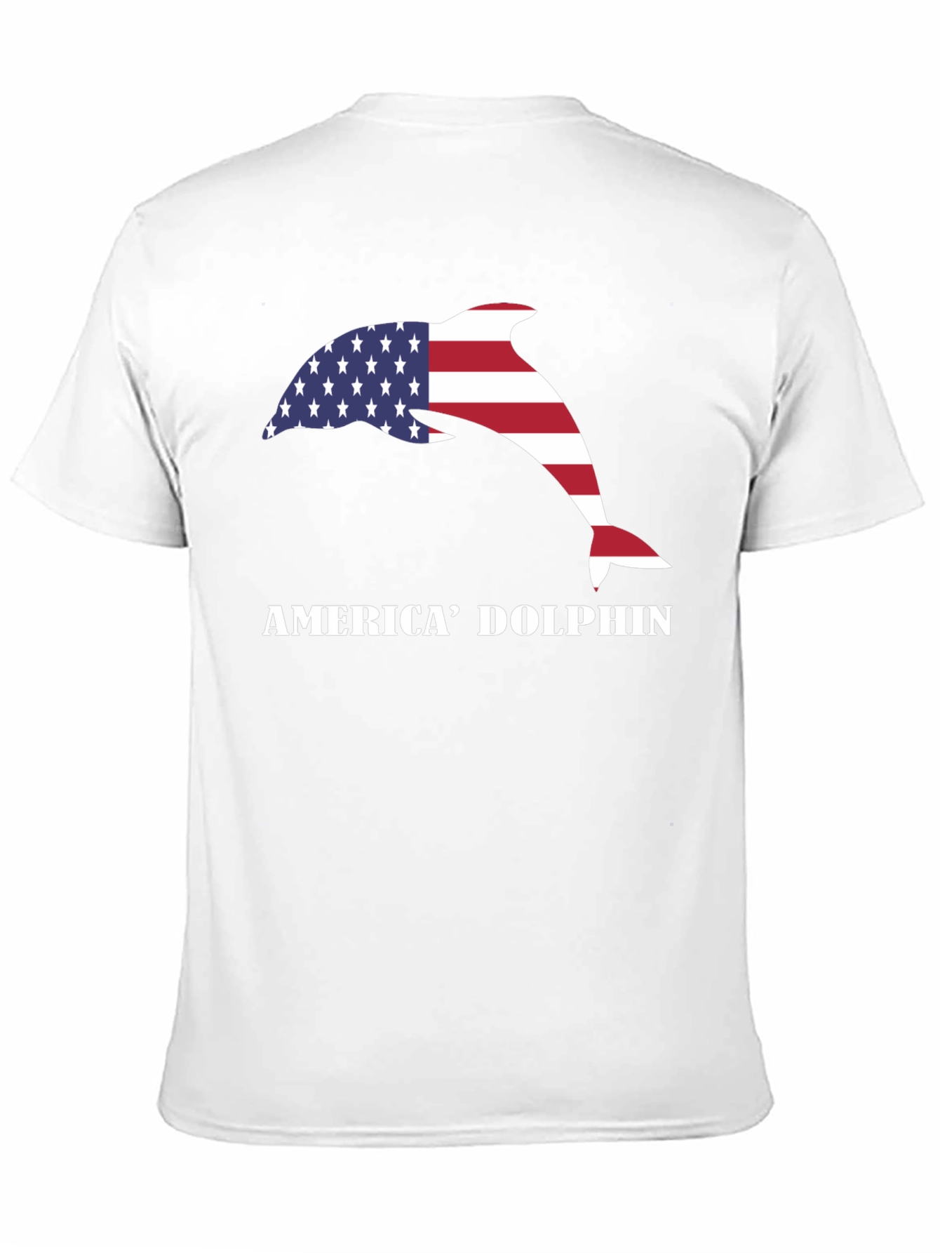 Black America Dolphin Graphic T-Shirt view 11