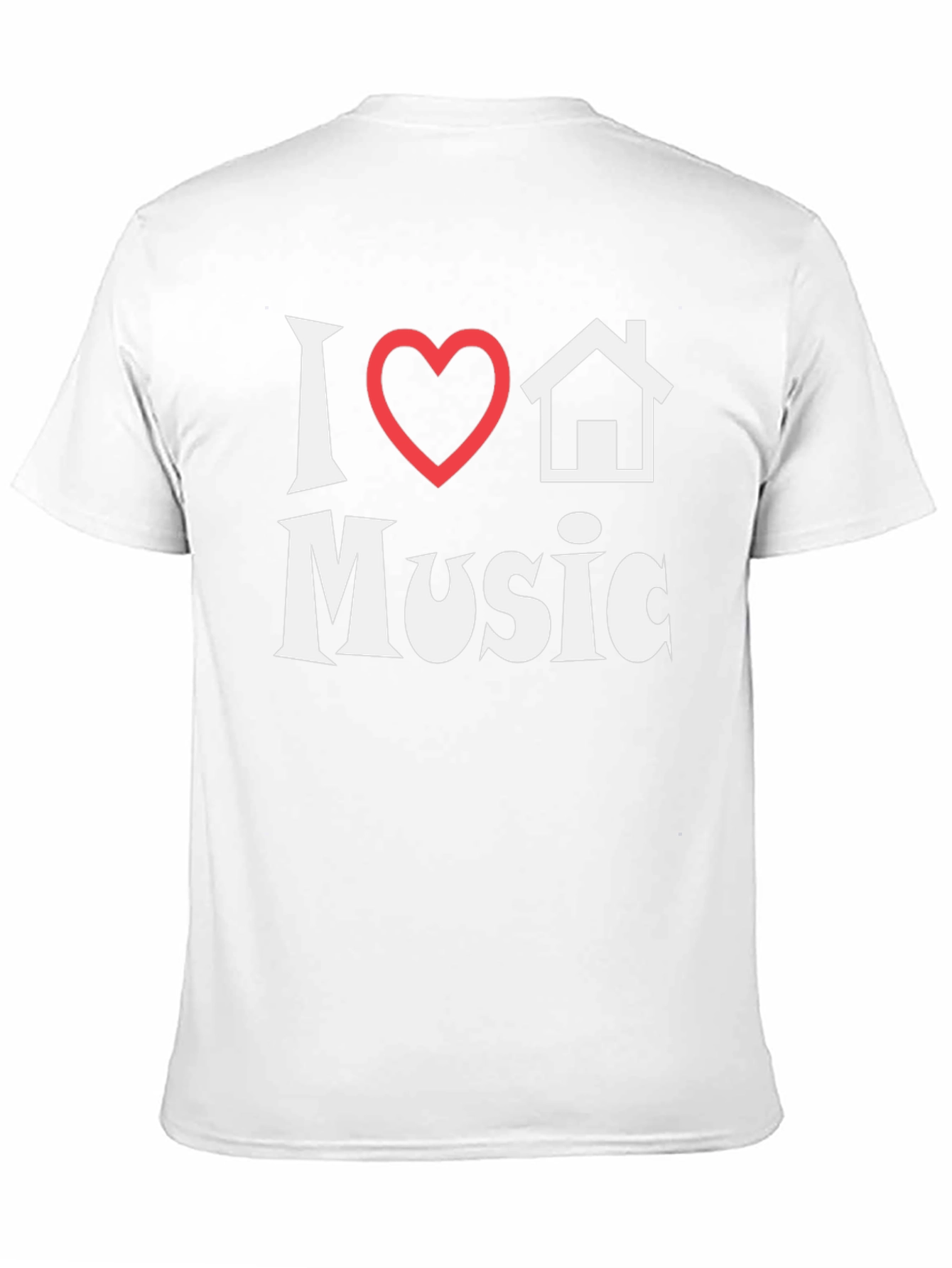 Black I Heart House Music T-Shirt - Black Cotton Tee view 11