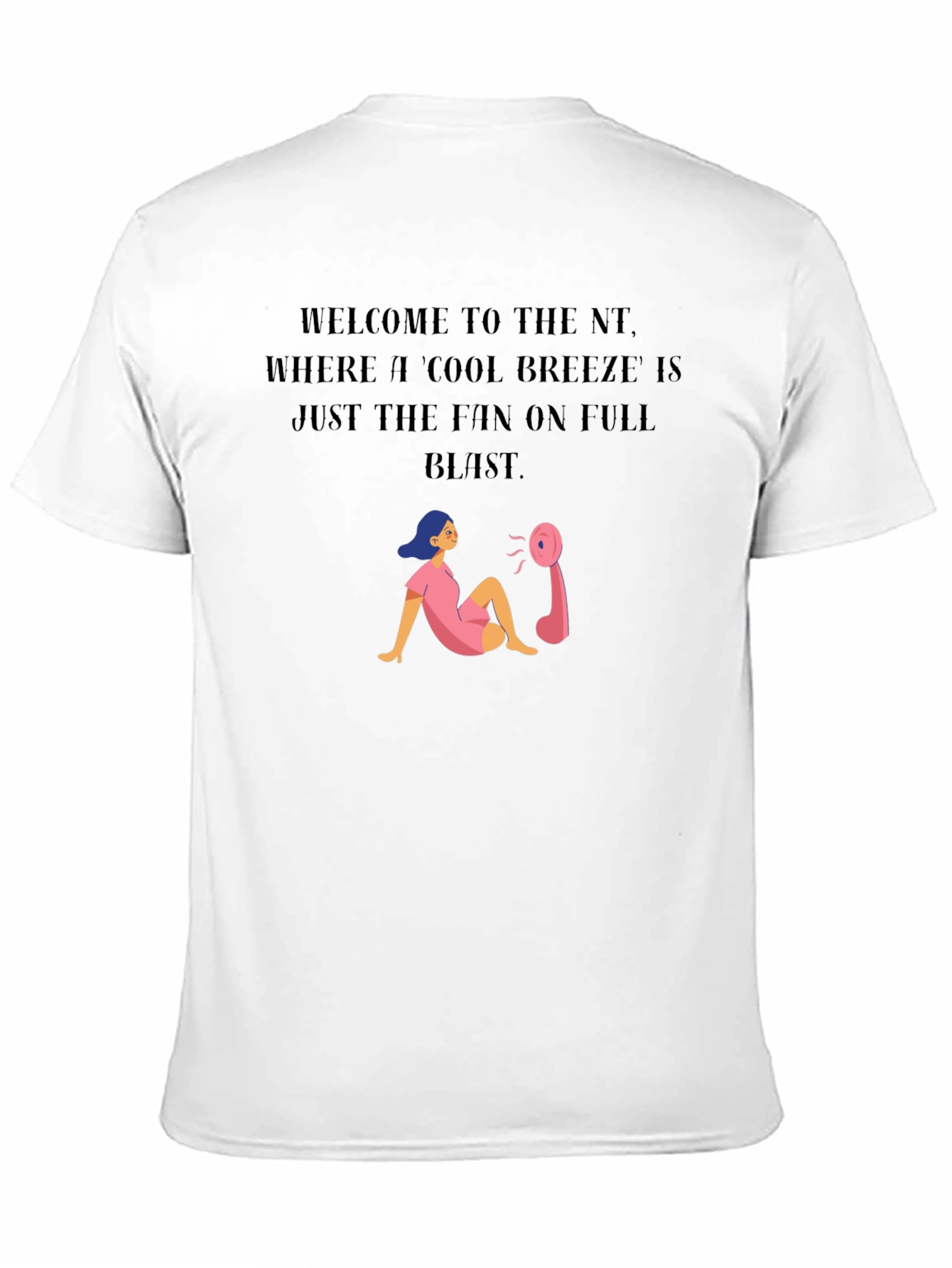 Black Cool Breeze Fan T-Shirt view 11