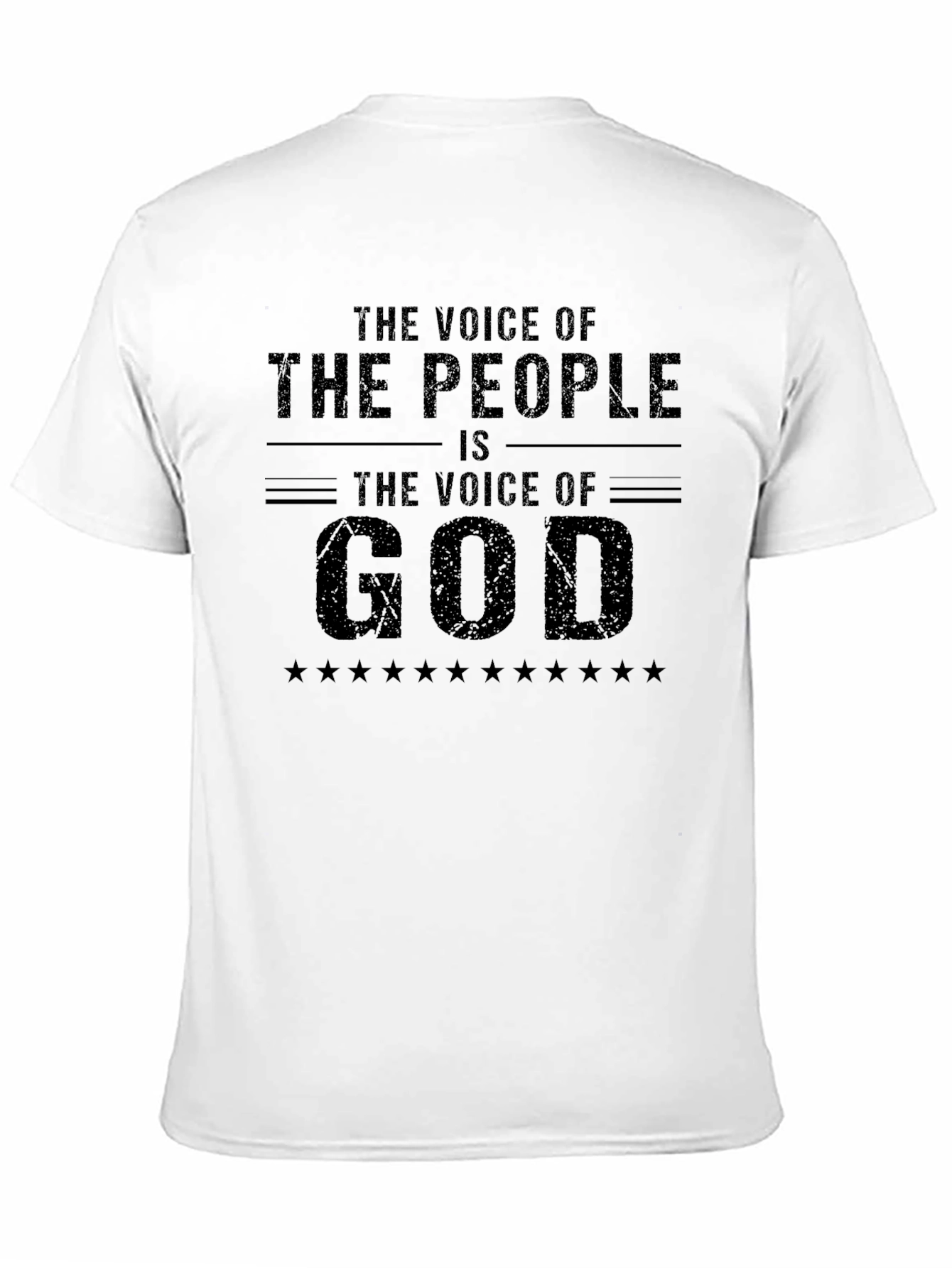 Black The Voice of The People is The Voice of God T-Shirt view 11