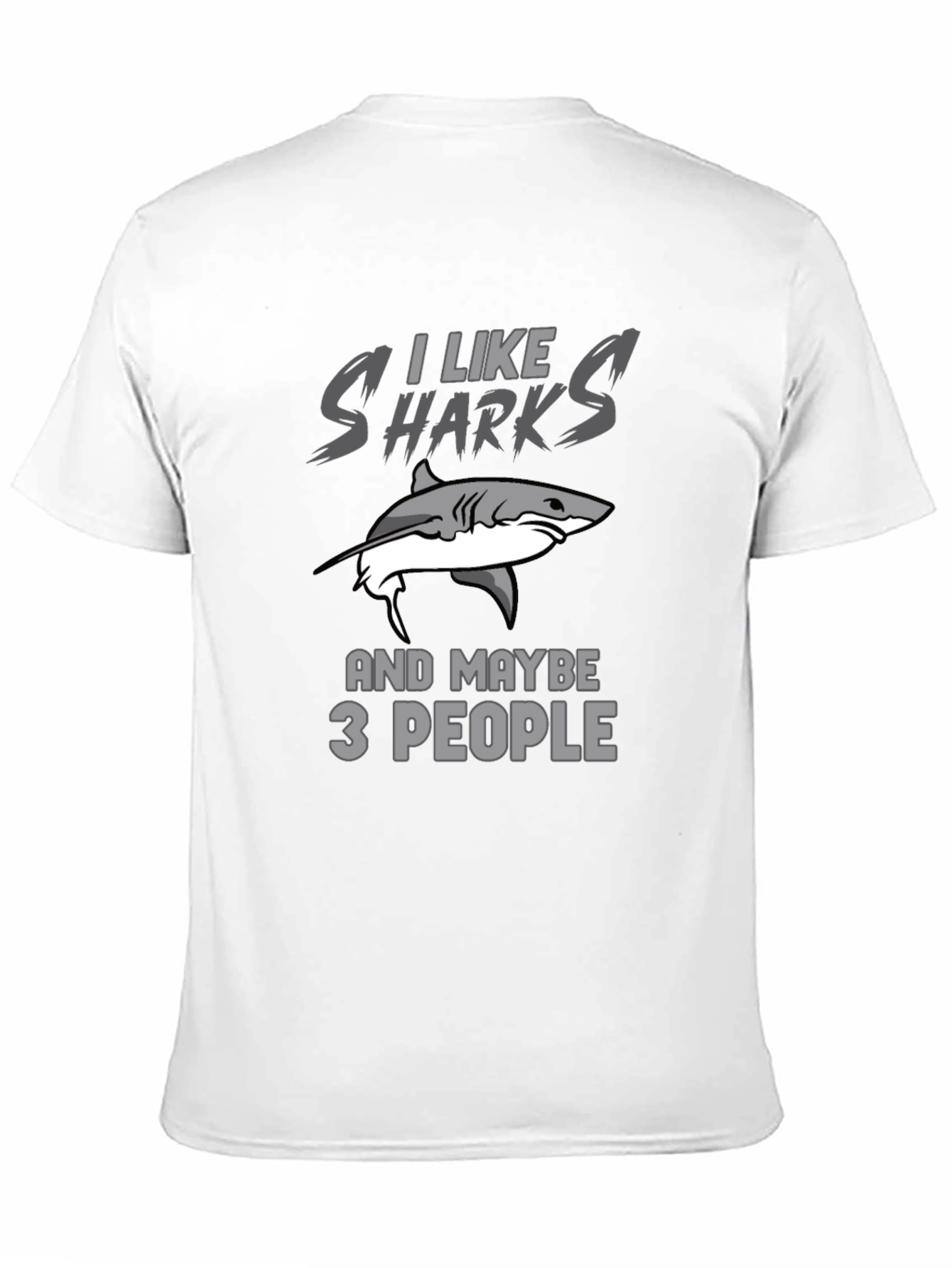 Black I Like Sharks T-Shirt - Funny Graphic Tee view 11