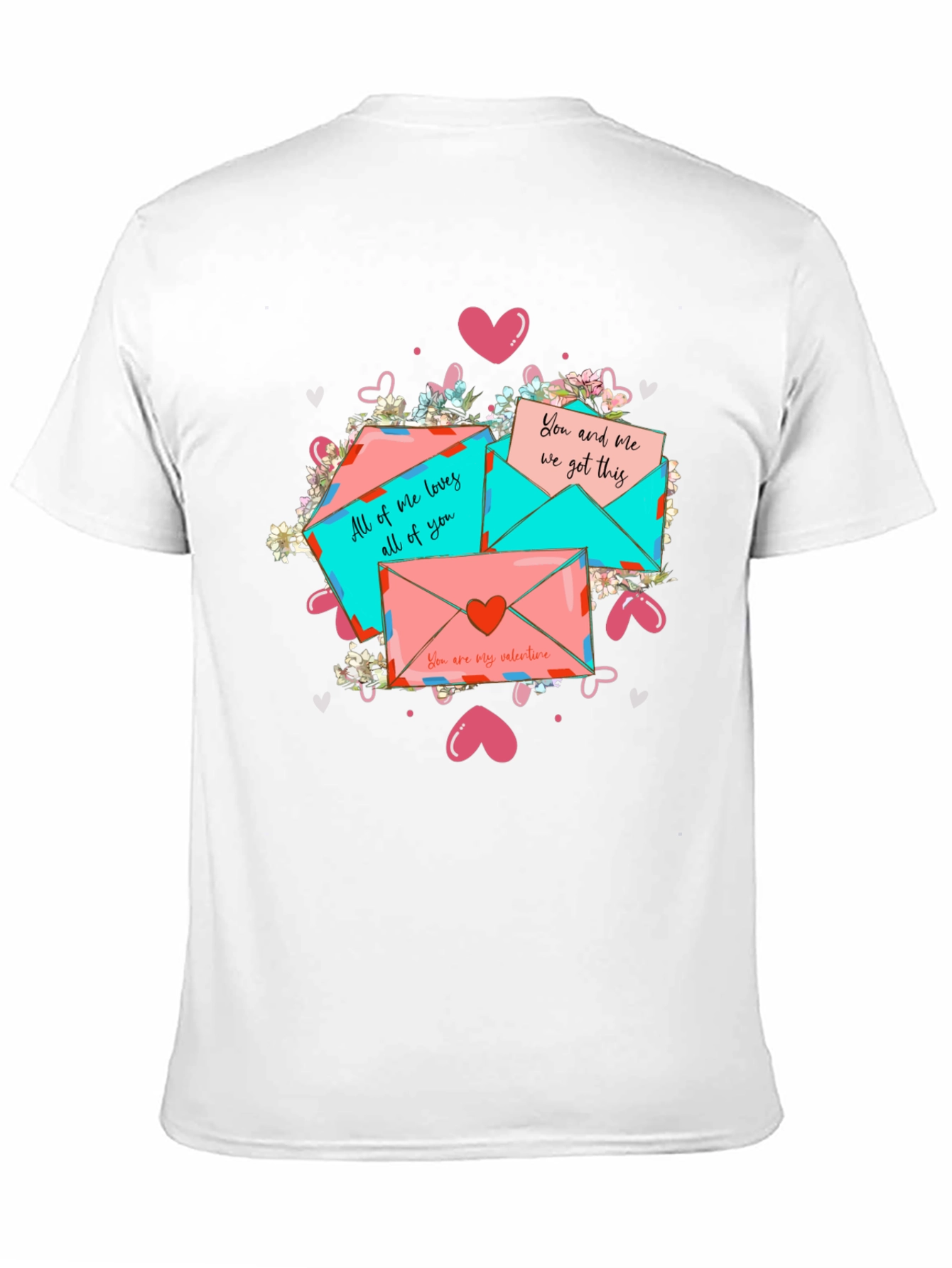 Black Valentine's Day Letter Graphic T-Shirt view 11