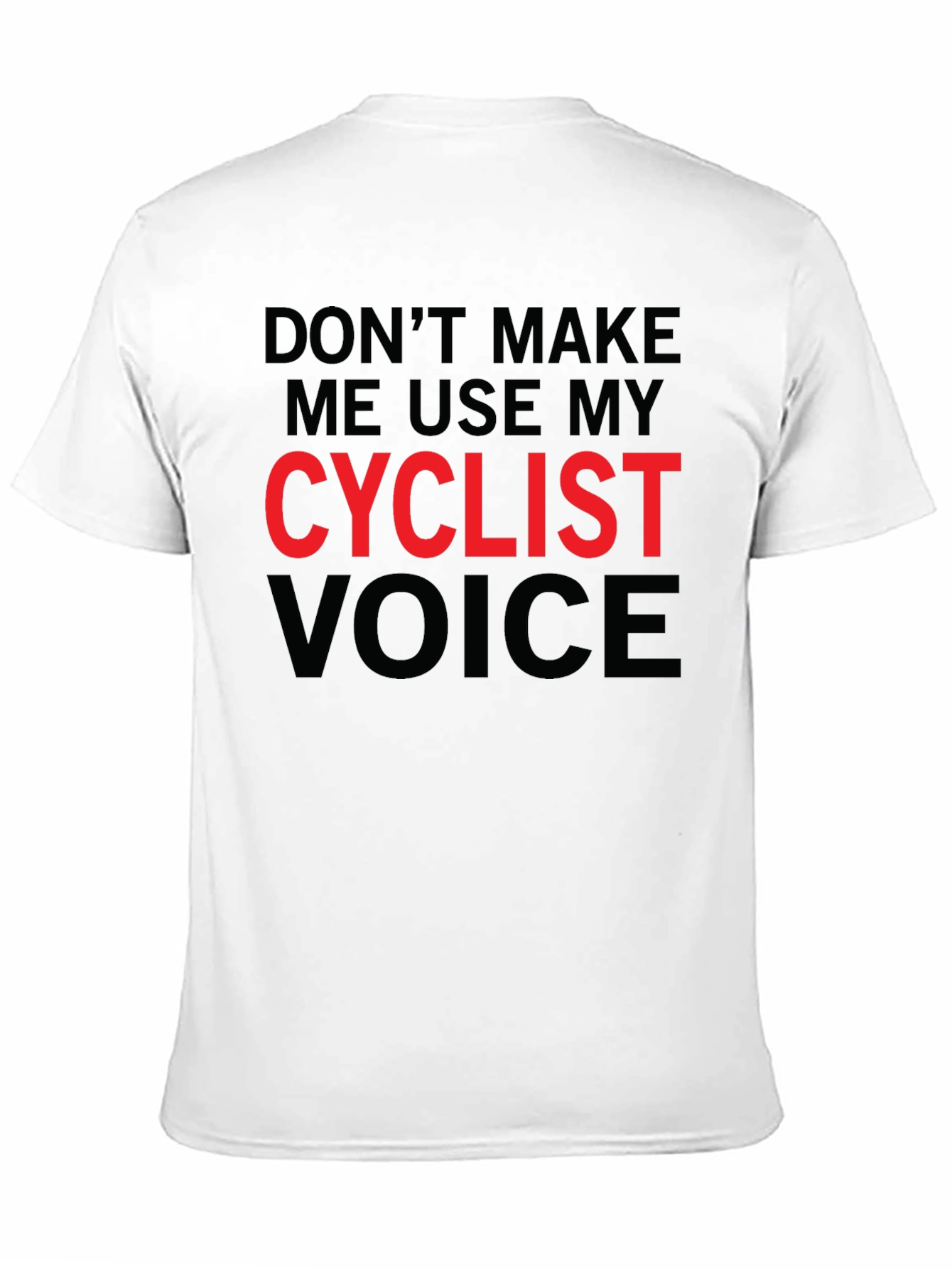 Black Cyclist Voice Graphic T-Shirt - Funny Biker Tee view 11