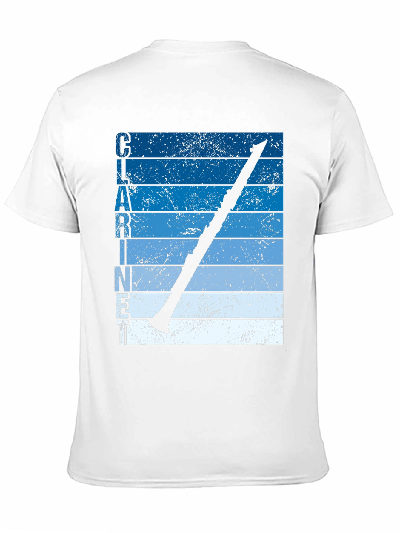 Black Clarinet Player Vintage Style T-Shirt view 11