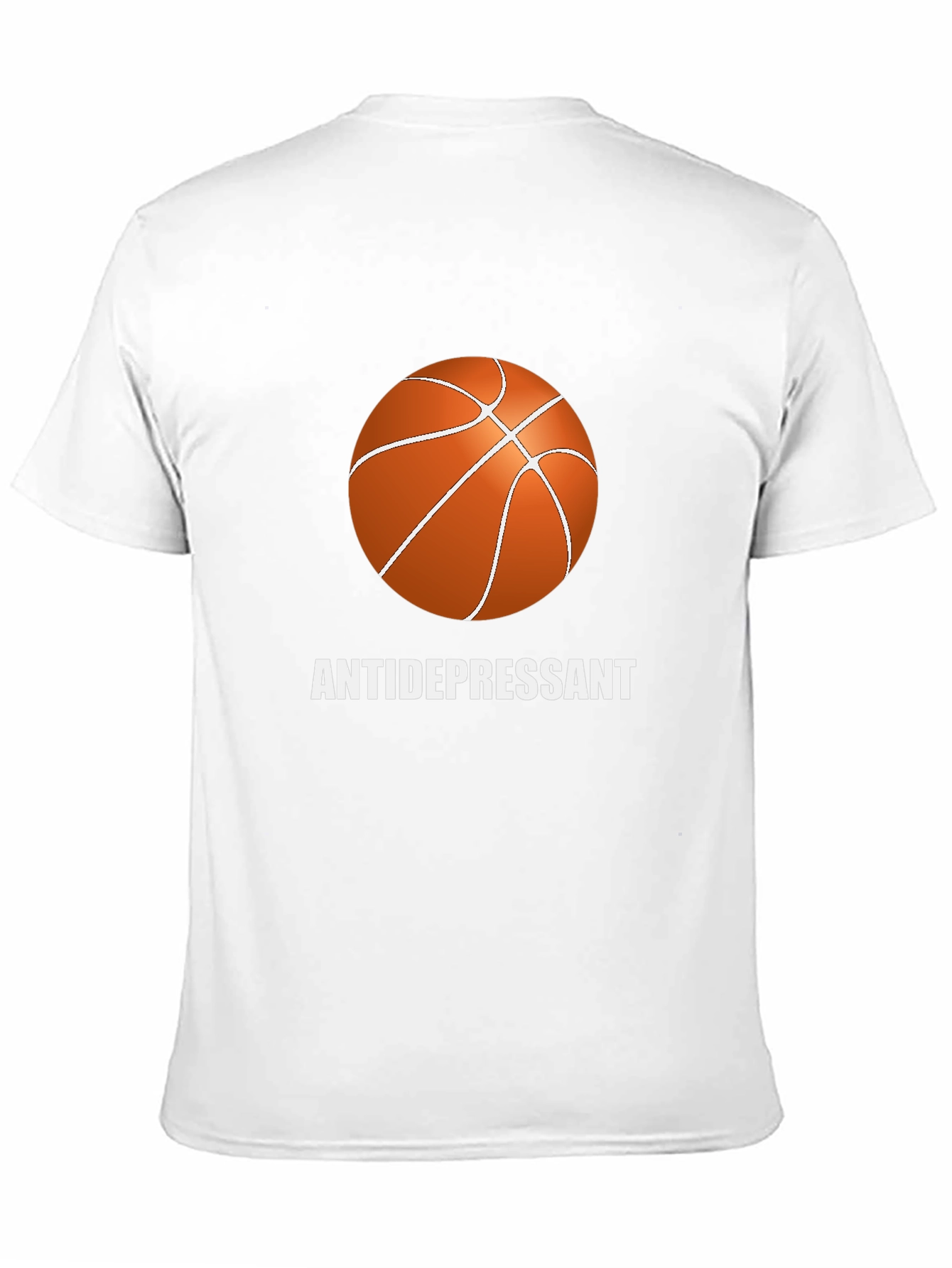 Black Basketball Antidepressant Graphic T-Shirt view 11
