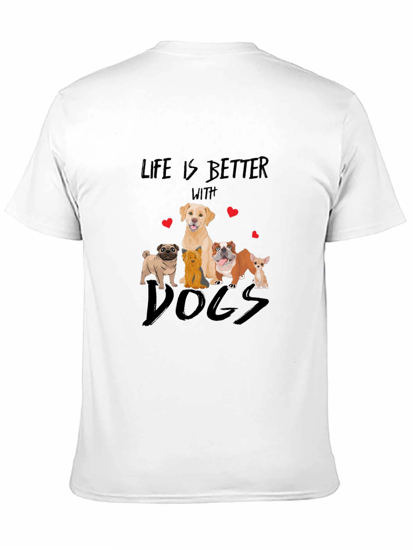 Black Life is Better With Dogs T-Shirt view 11