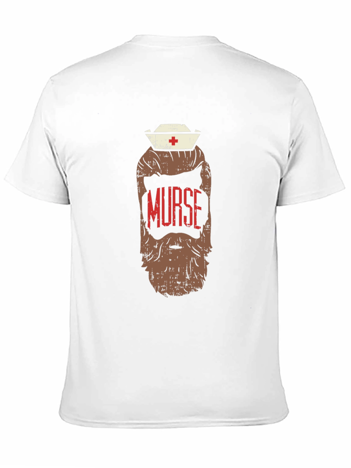 Black Murse Beard T-Shirt - Novelty Nurse Graphic Tee view 11