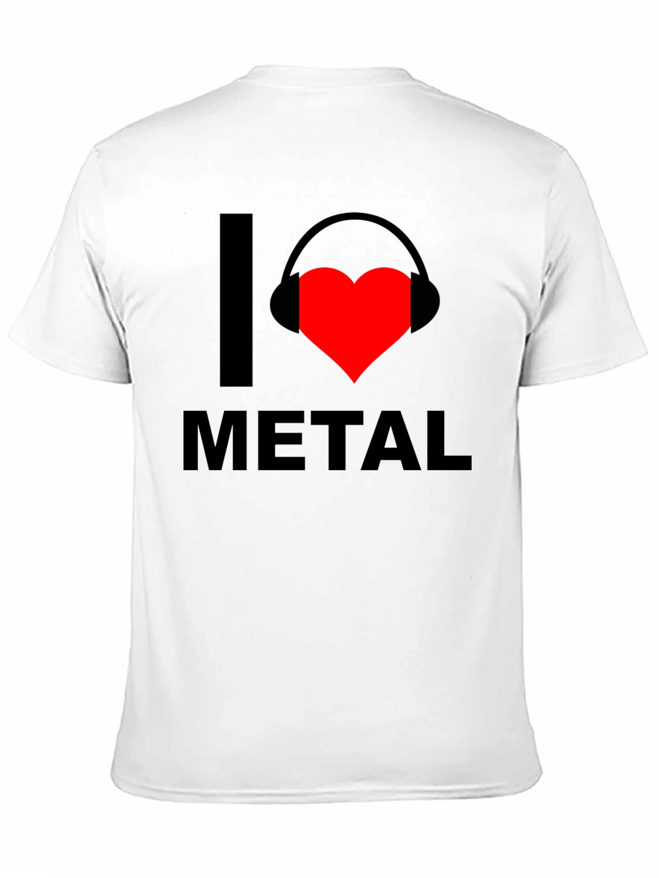 Black I Love Metal T-Shirt - Music Fan Tee view 11