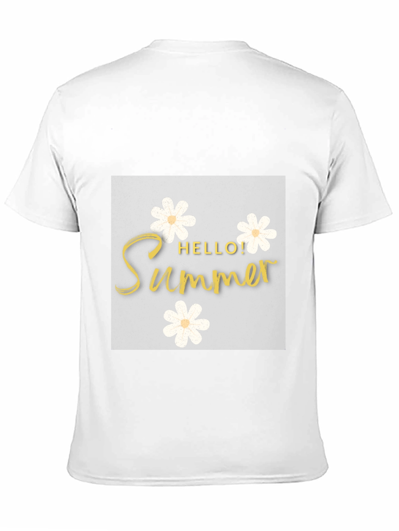 Black Hello Summer Black T-Shirt with Floral Design view 11