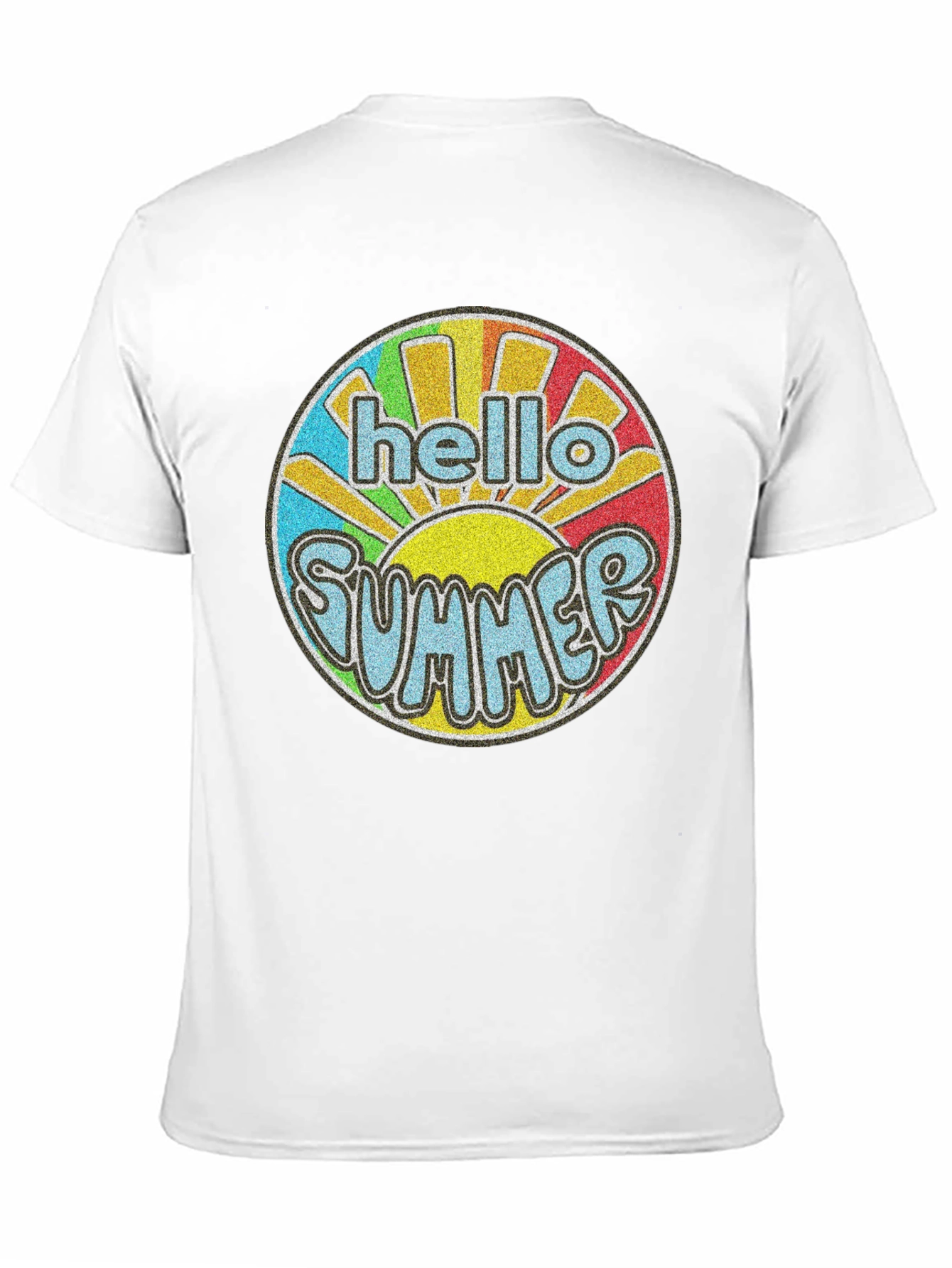 Black Hello Summer Retro Graphic T-Shirt view 11