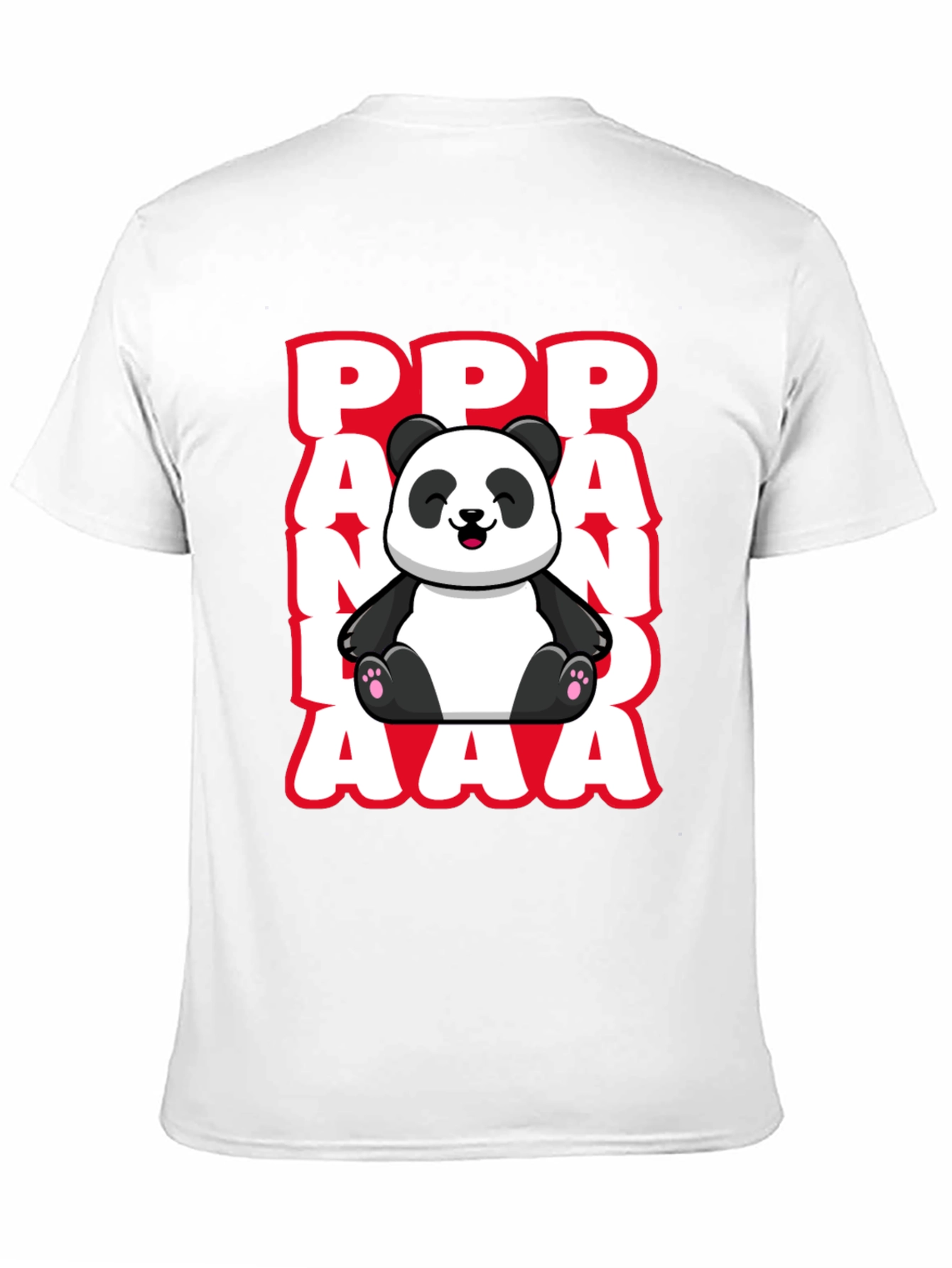 Black Cute Panda T-Shirt - PPP AAA Design view 11