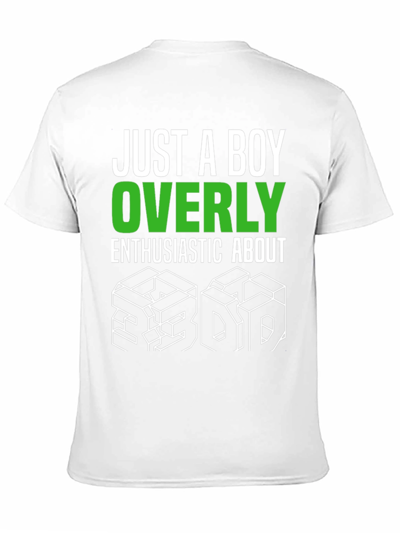 Black Enthusiastic About 3D Black Graphic Tee view 11