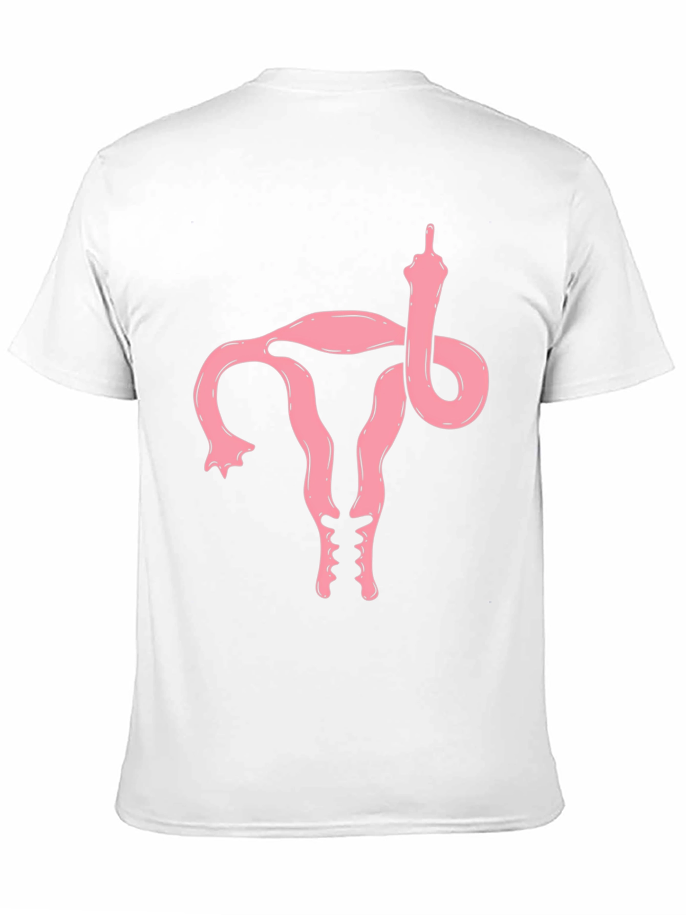 Black Uterus Middle Finger Graphic T-Shirt - Protest Tee view 11
