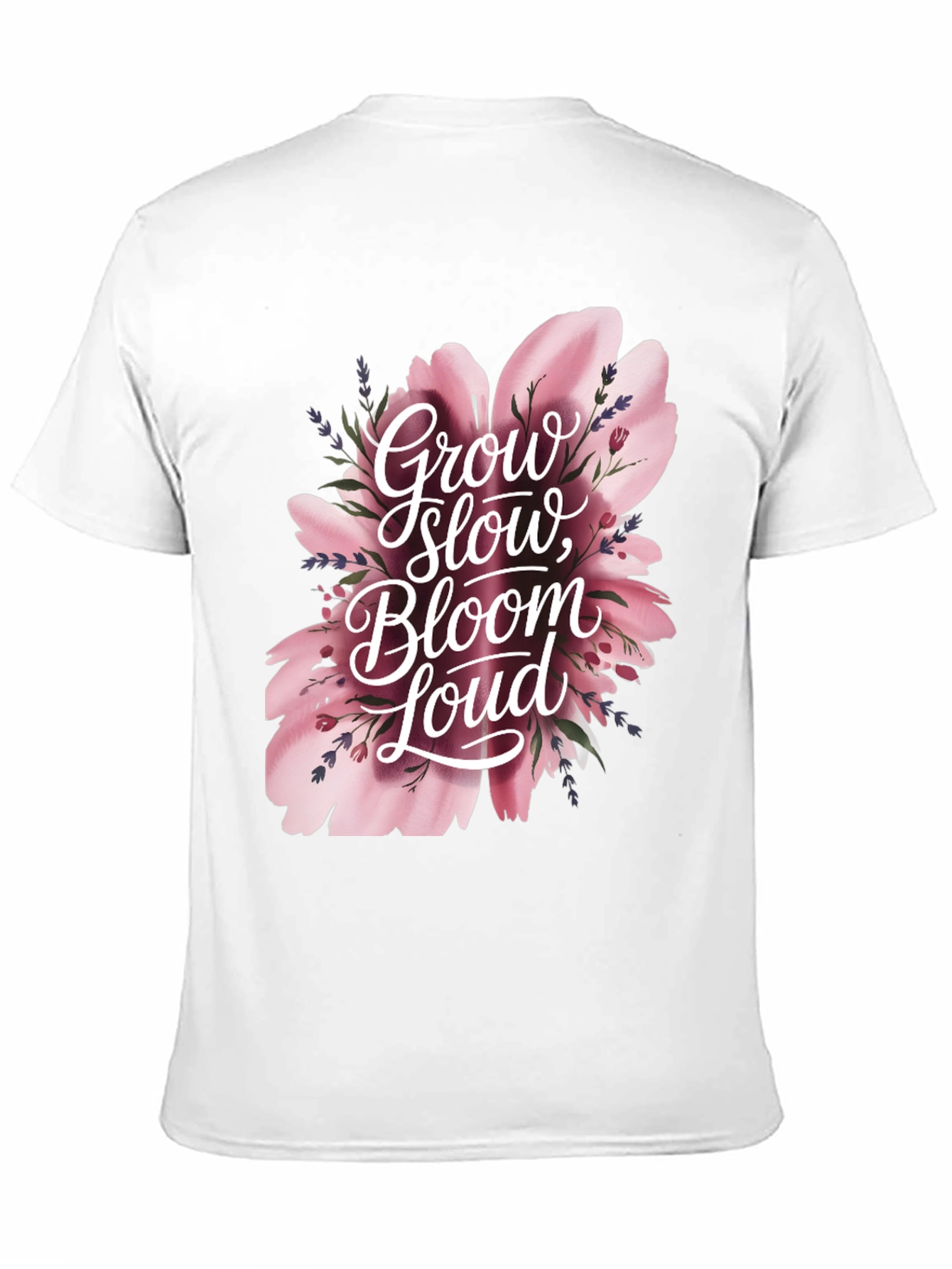 Black Grow Slow Bloom Loud Graphic Tee view 11