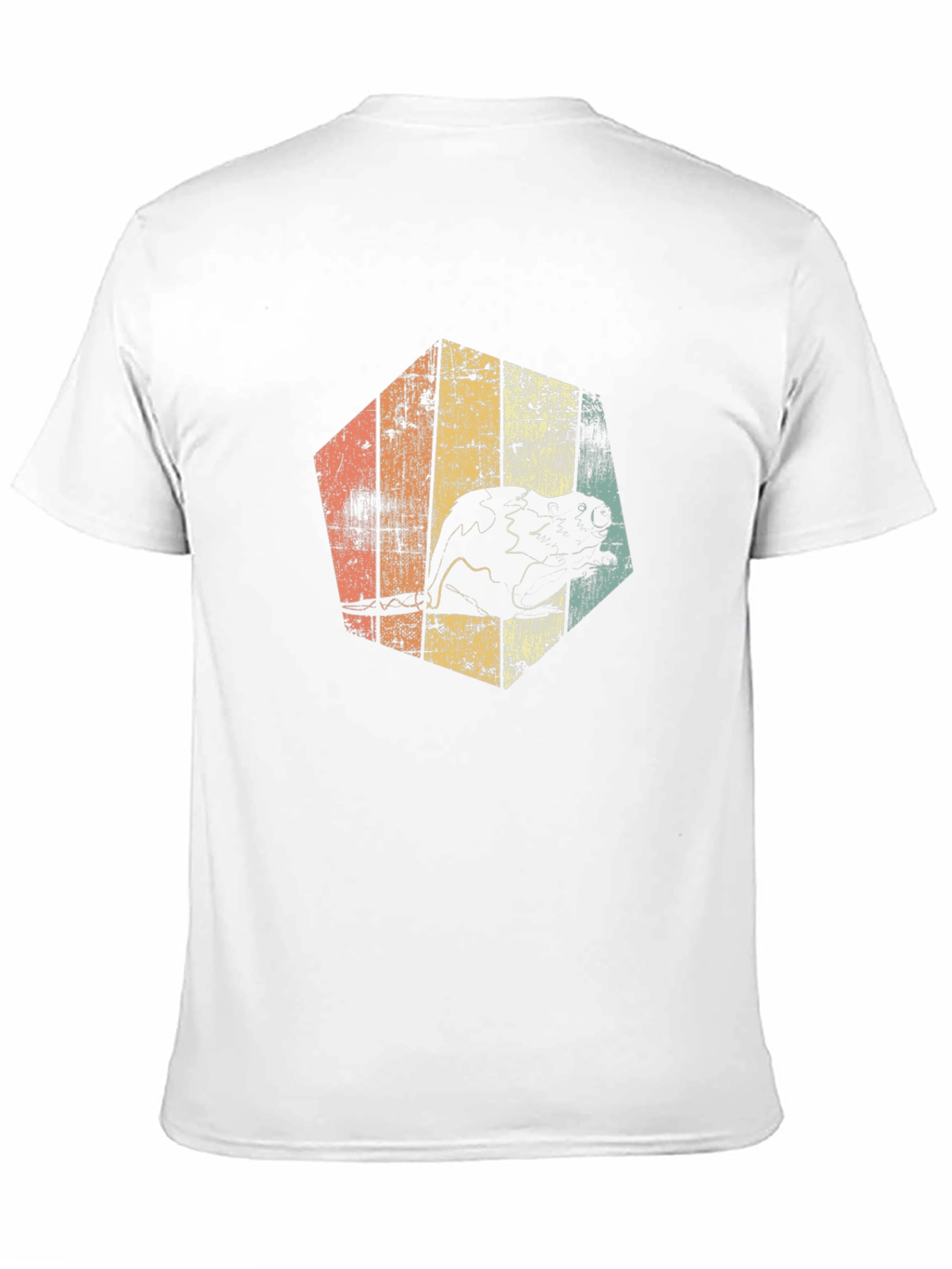 Black Retro Beaver Graphic Tee - Men's Black T-Shirt view 11