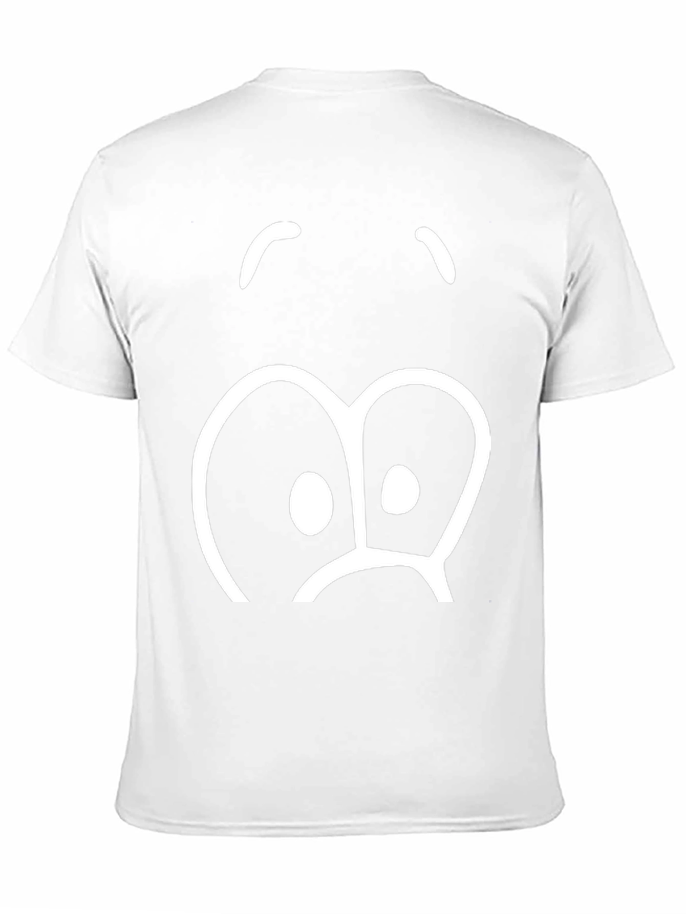 Black Funny Sad Face Graphic Print T-Shirt view 11