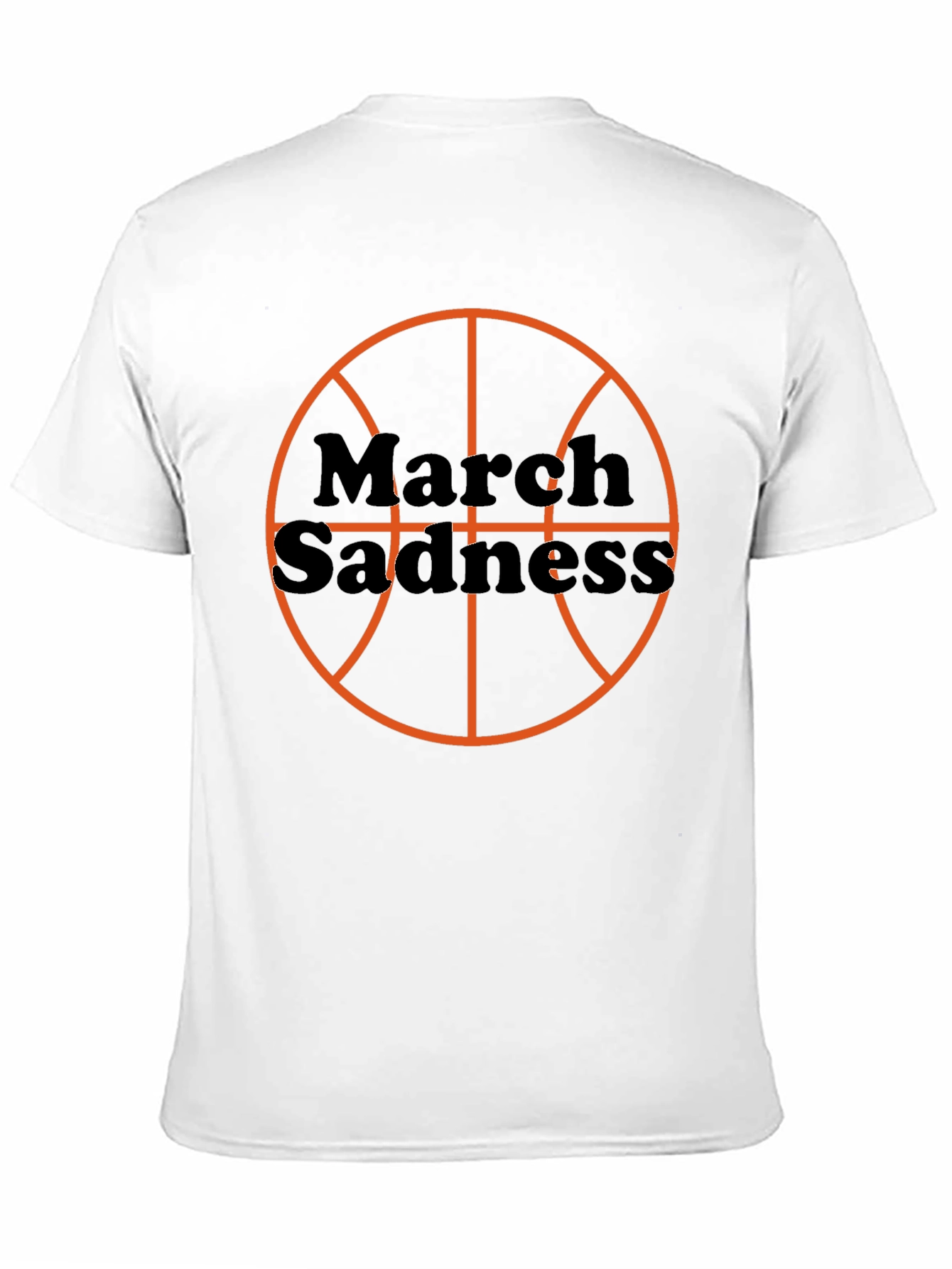 Black March Sadness Basketball T-Shirt view 11