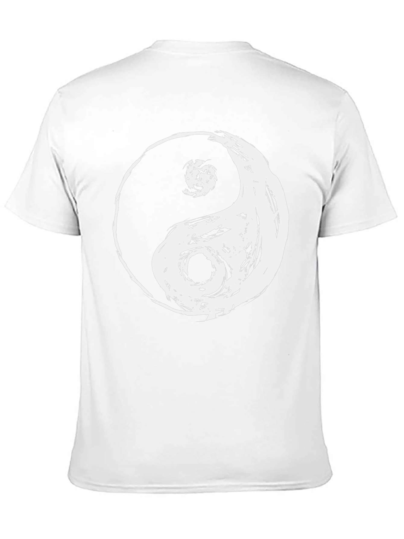 Black Yin Yang Graphic Tee - Men's Black T-Shirt view 11