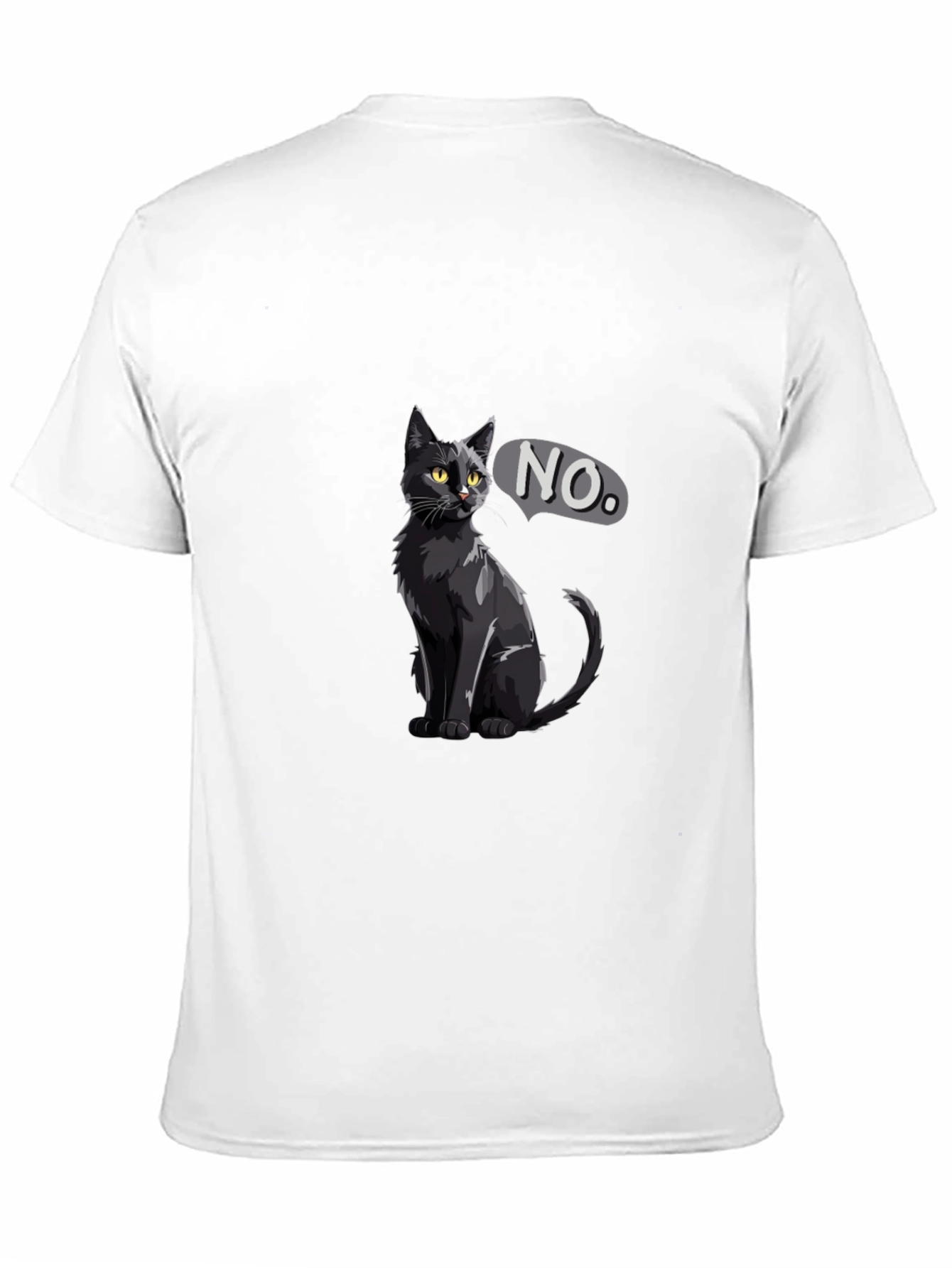 Black Black Cat NO T-Shirt - Sarcastic Graphic Tee view 11