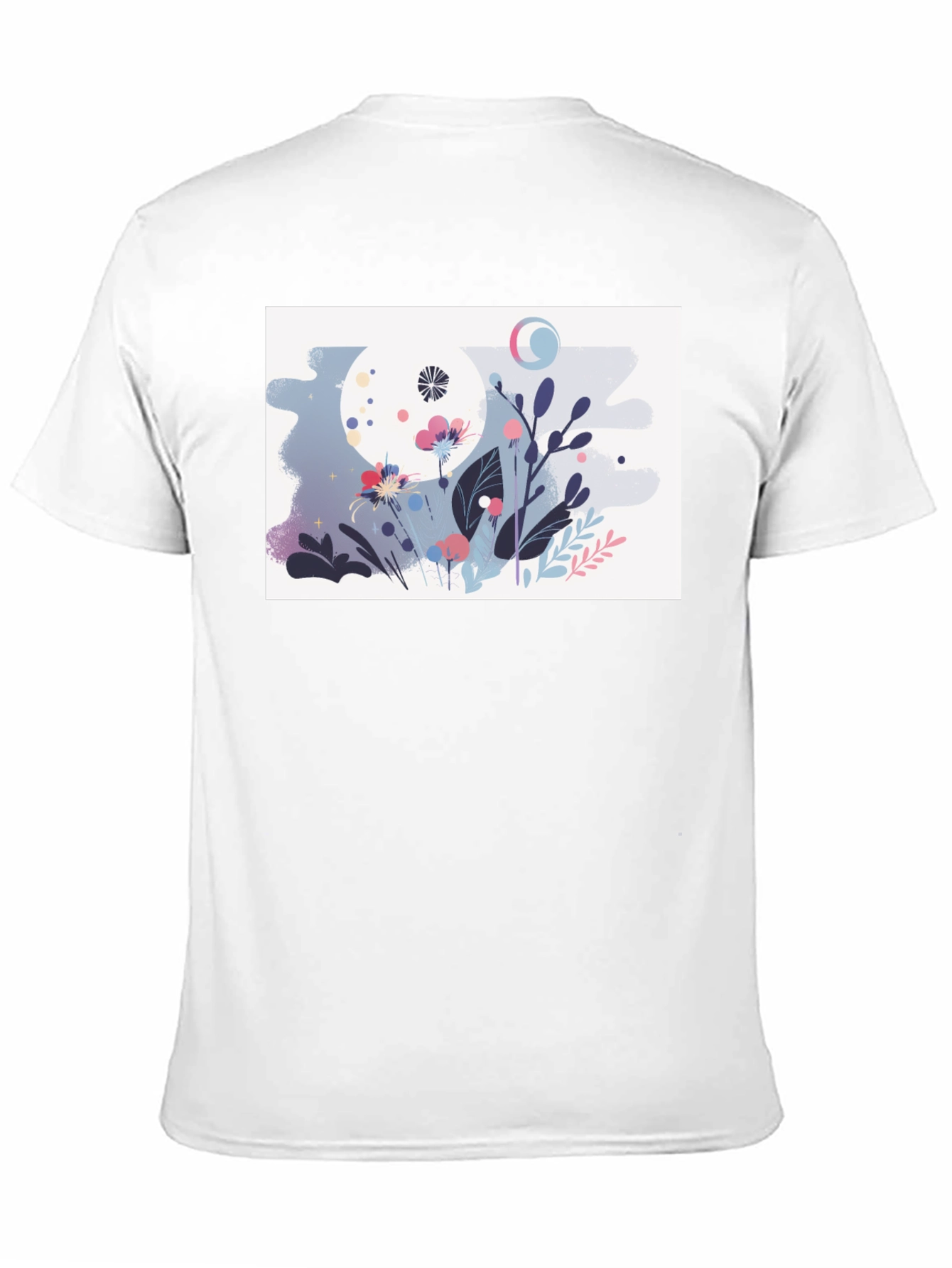 Black Floral Moon Graphic Black T-Shirt view 11