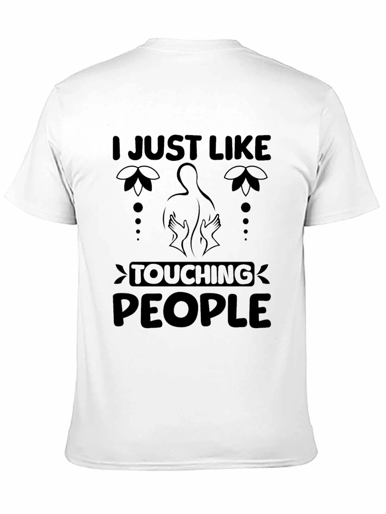 Black Touching People Massage Therapy T-Shirt view 11
