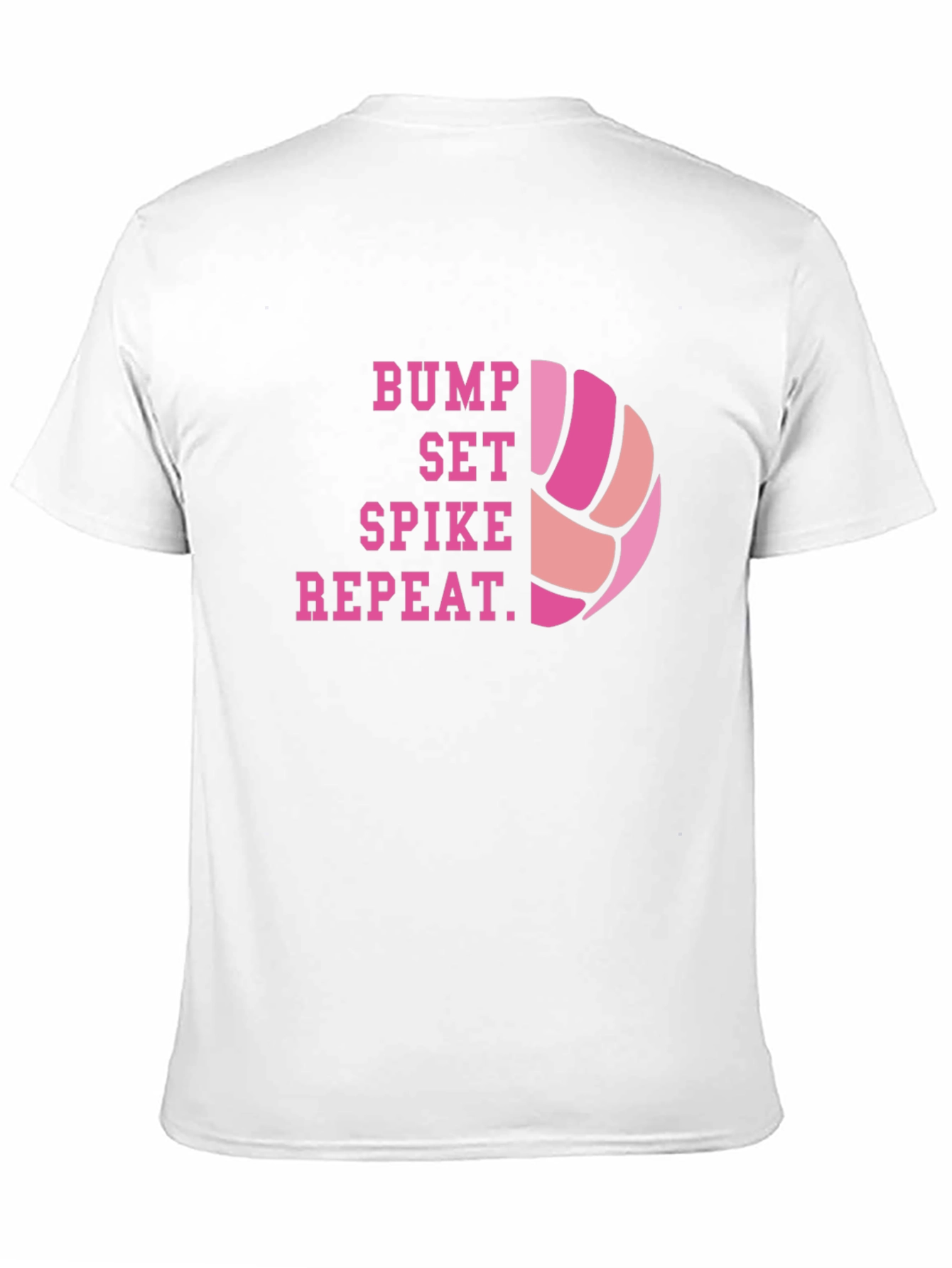 Black Volleyball Bump Set Spike Repeat Graphic Tee view 11