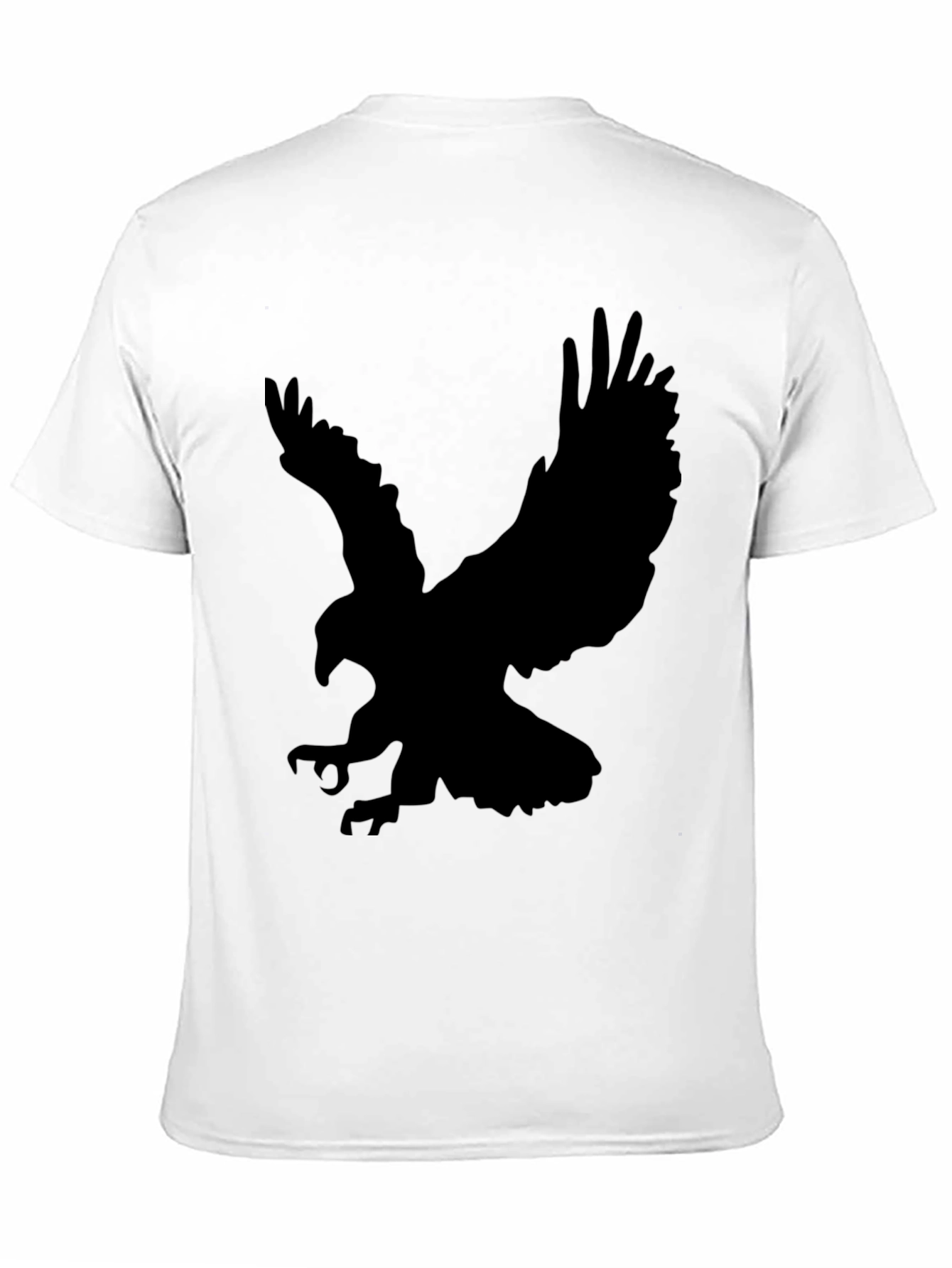 Black Eagle Silhouette Black T-Shirt view 11