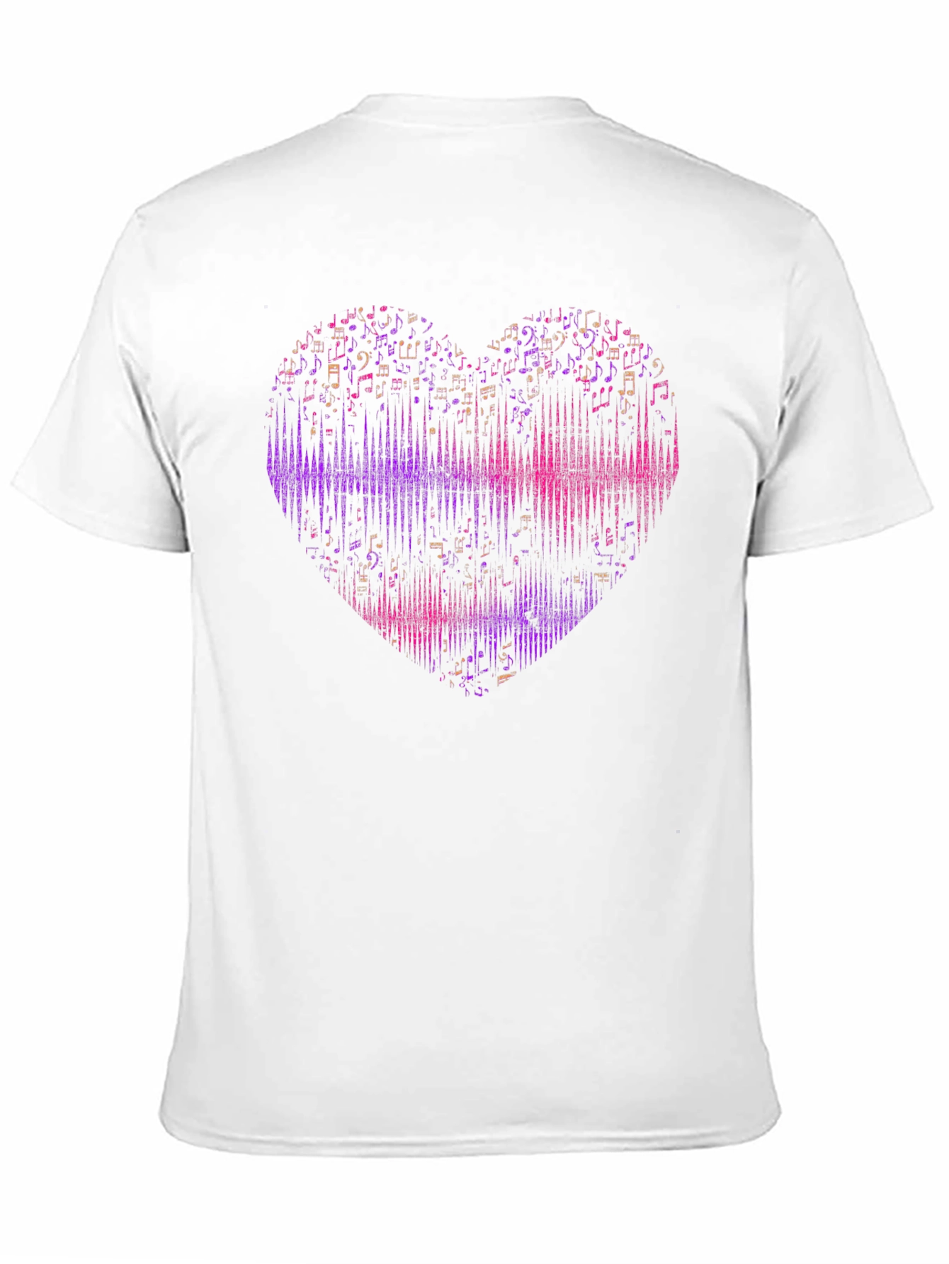 Black Musical Heart Graphic Black T-Shirt view 11