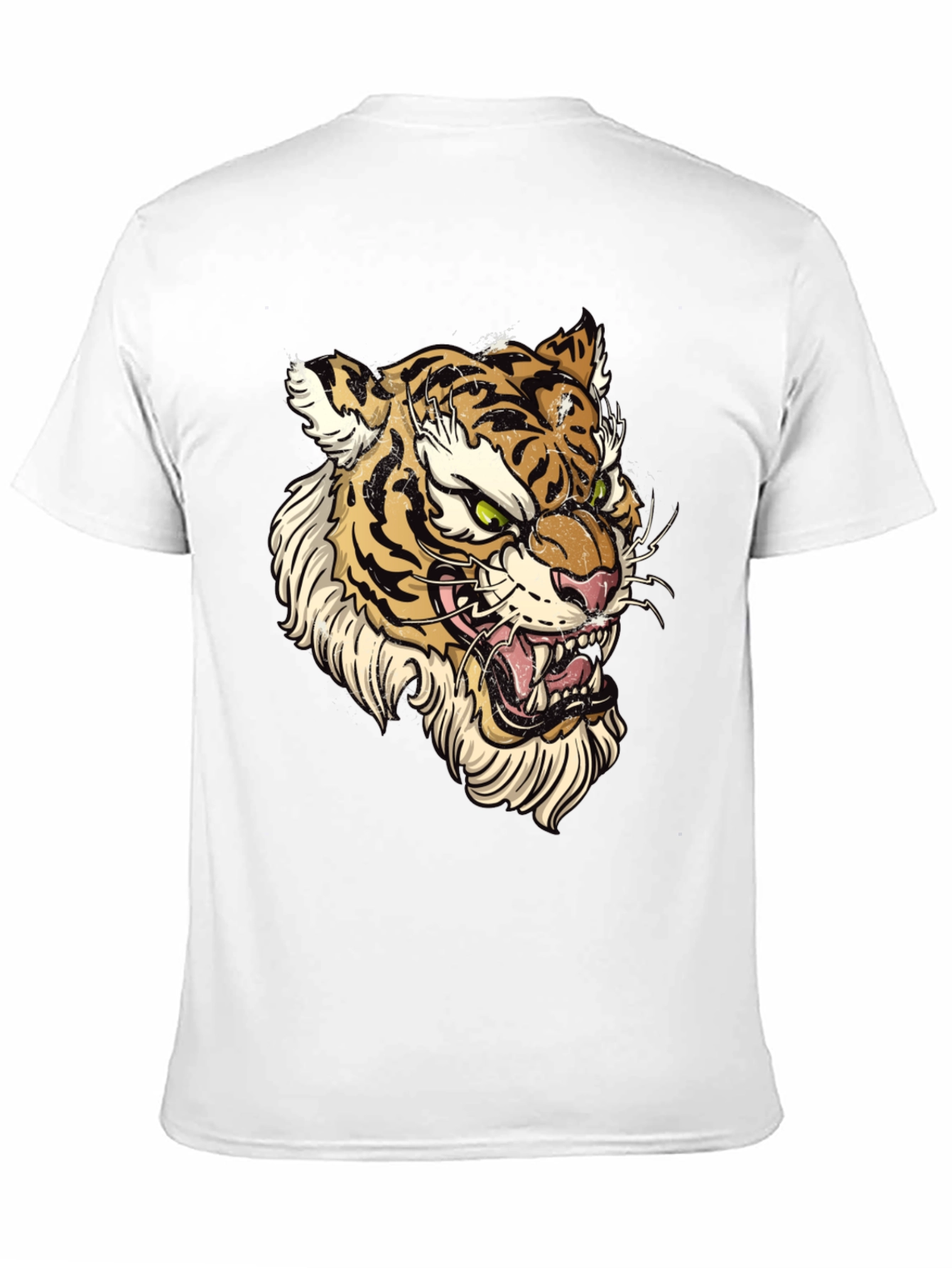 Black Tiger Graphic Print Black T-Shirt view 11