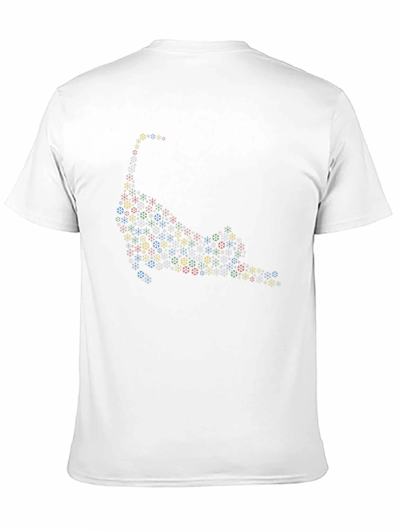 Black Cool Geometric Cat T-Shirt view 11