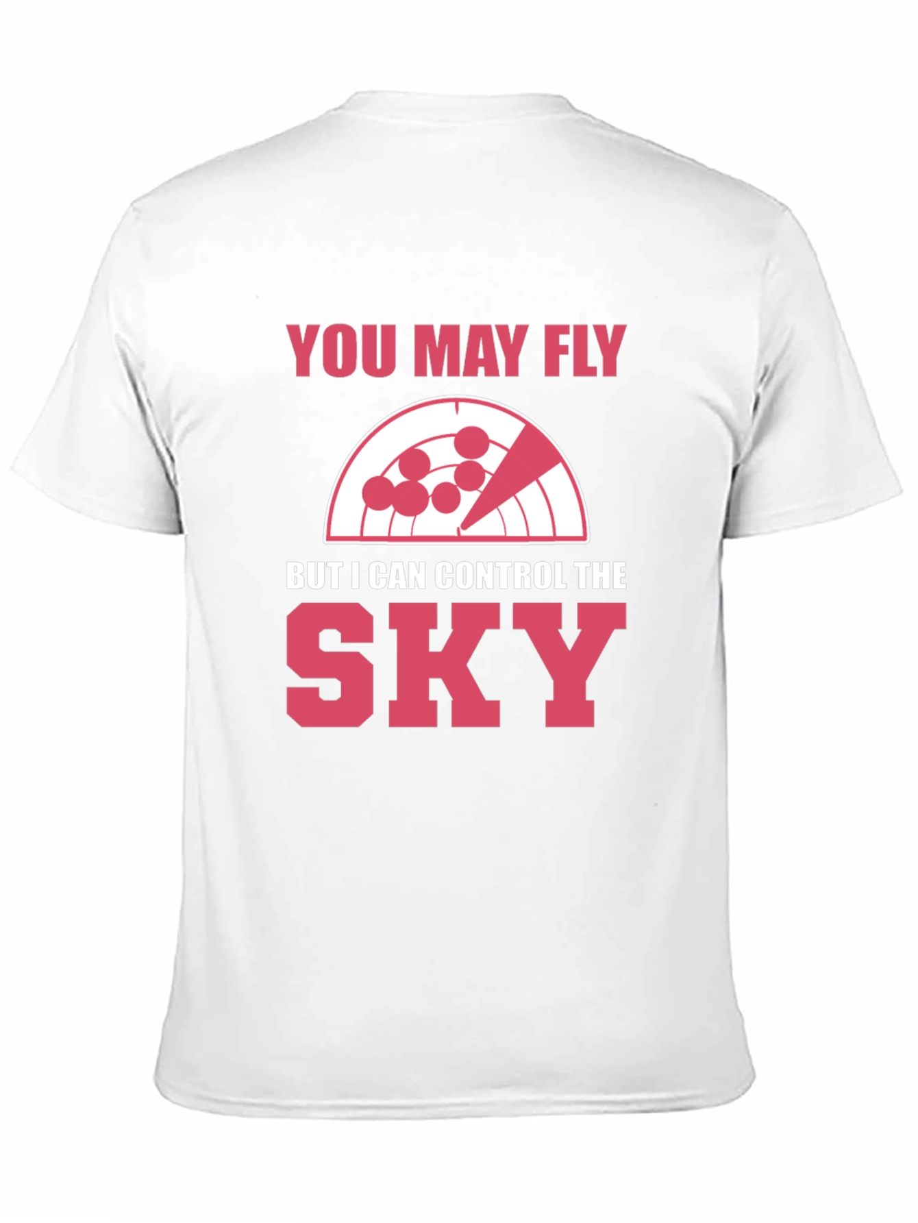Black Control the Sky T-Shirt - Radar Design view 11