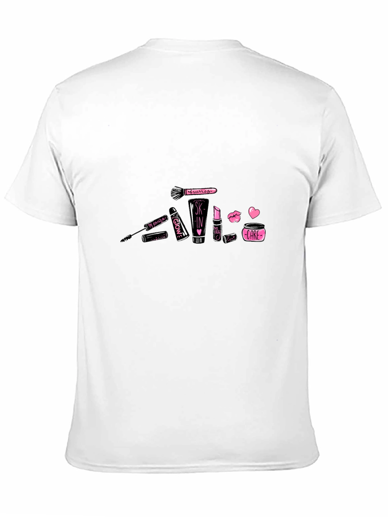 Black Makeup Graphic Tee - Black Cotton Blend view 11