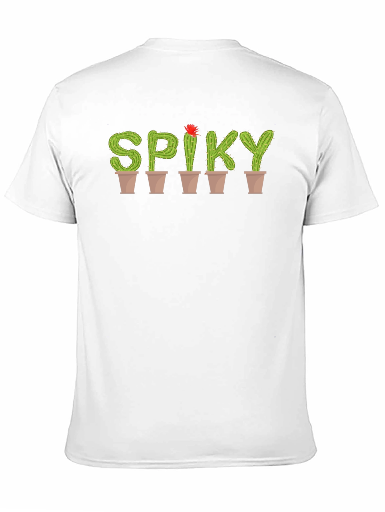 Black Spiky Cactus Word Art T-Shirt view 11