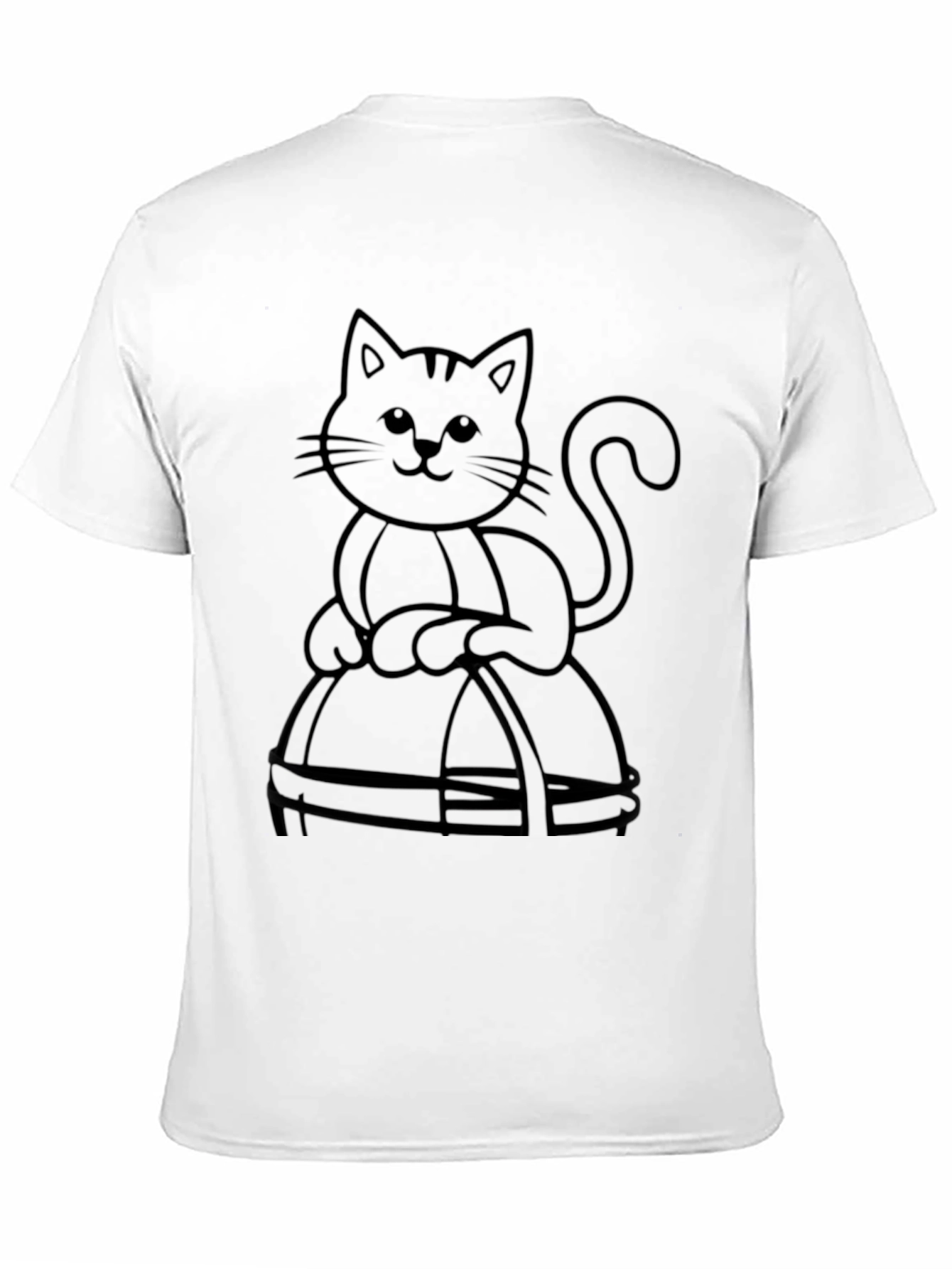Black Black Cat in Basket T-Shirt - Men's Graphic Tee view 11
