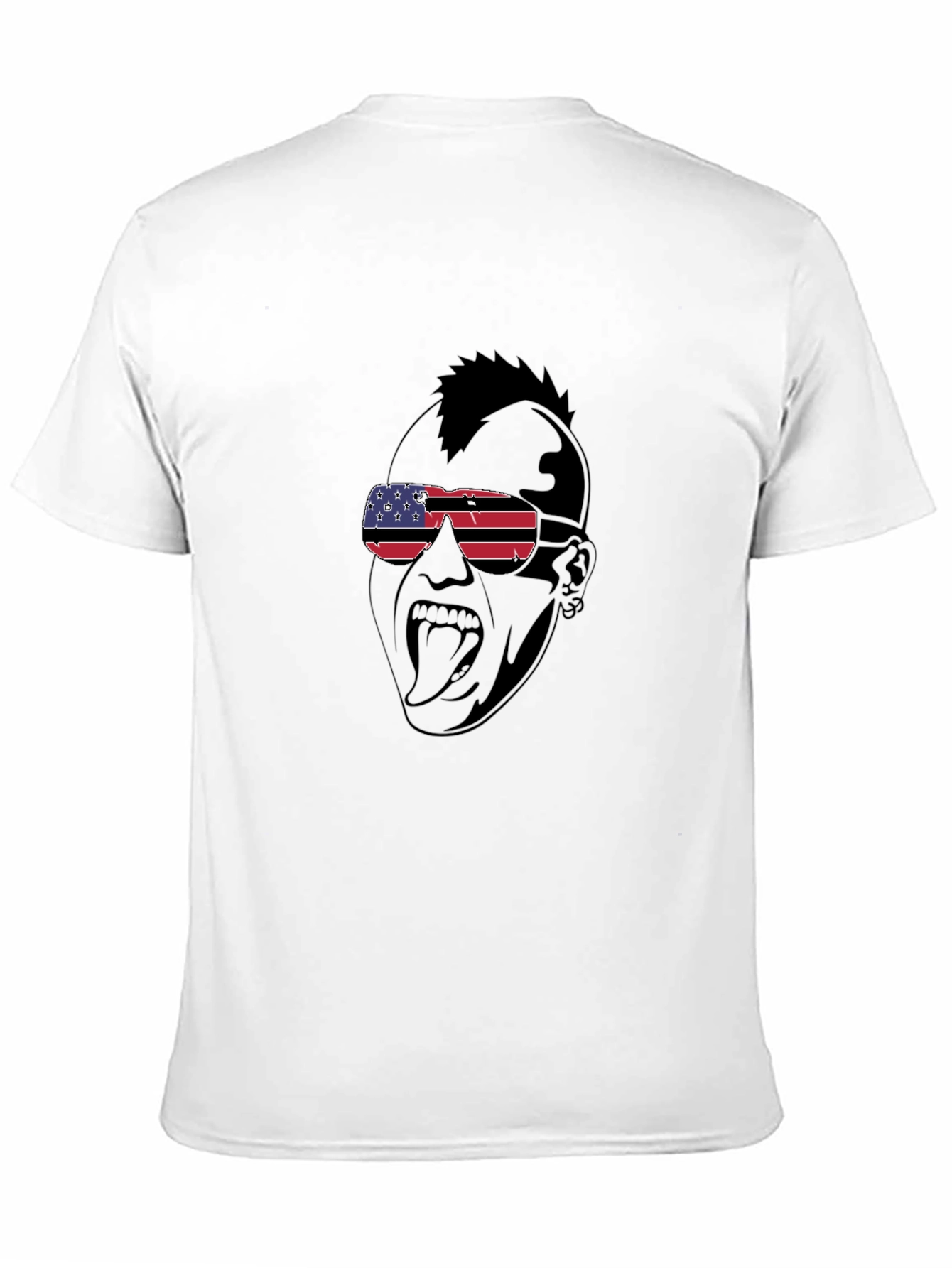 USA Flag Sunglasses Punk Graphic T-Shirt - 11