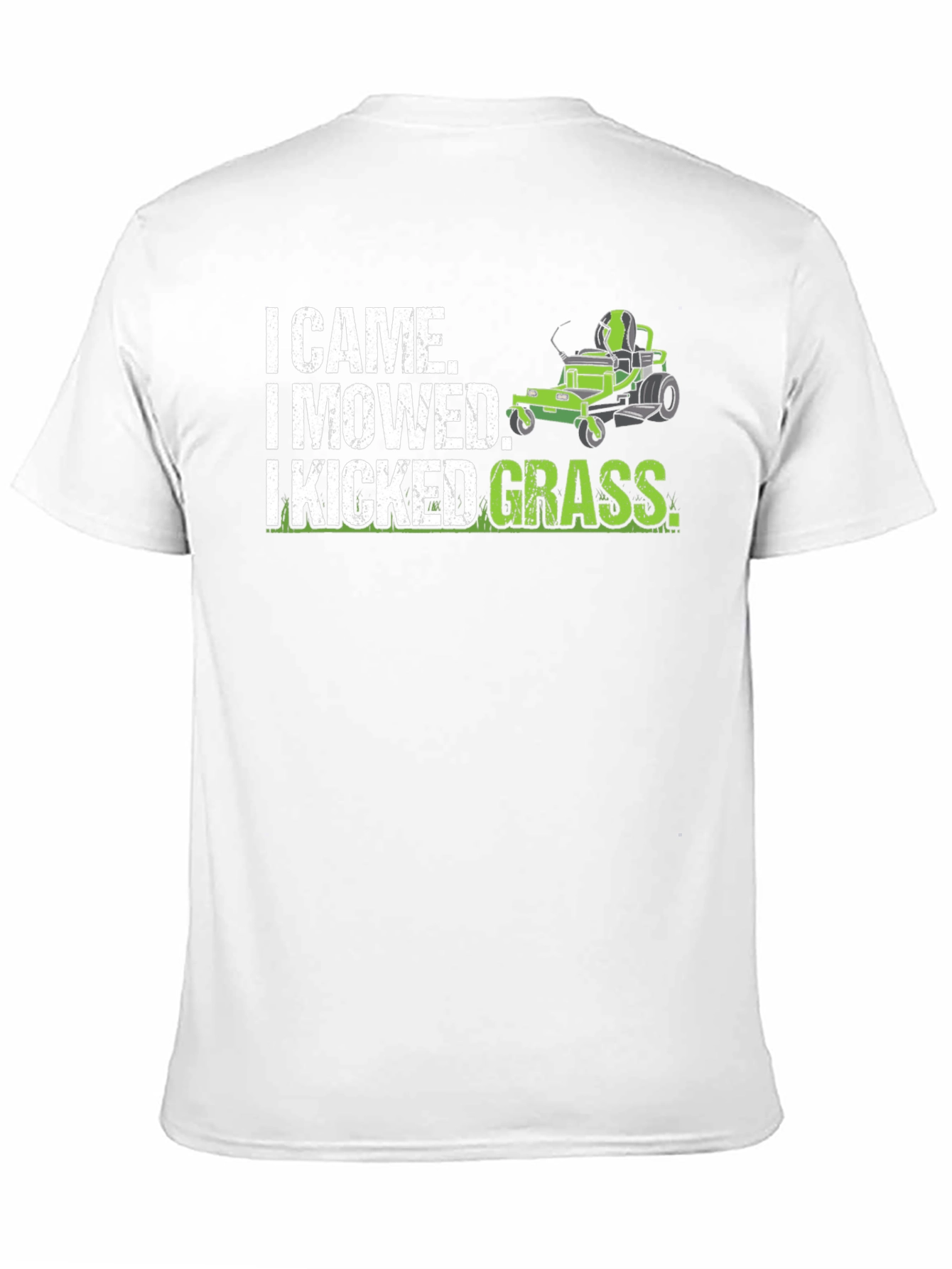 Black I Came I Mowed I Kicked Grass Black T-Shirt view 11