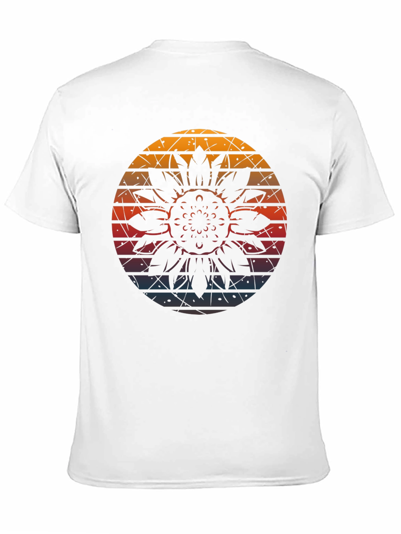 Black Retro Sunflower Graphic Tee - Black Cotton Blend view 11