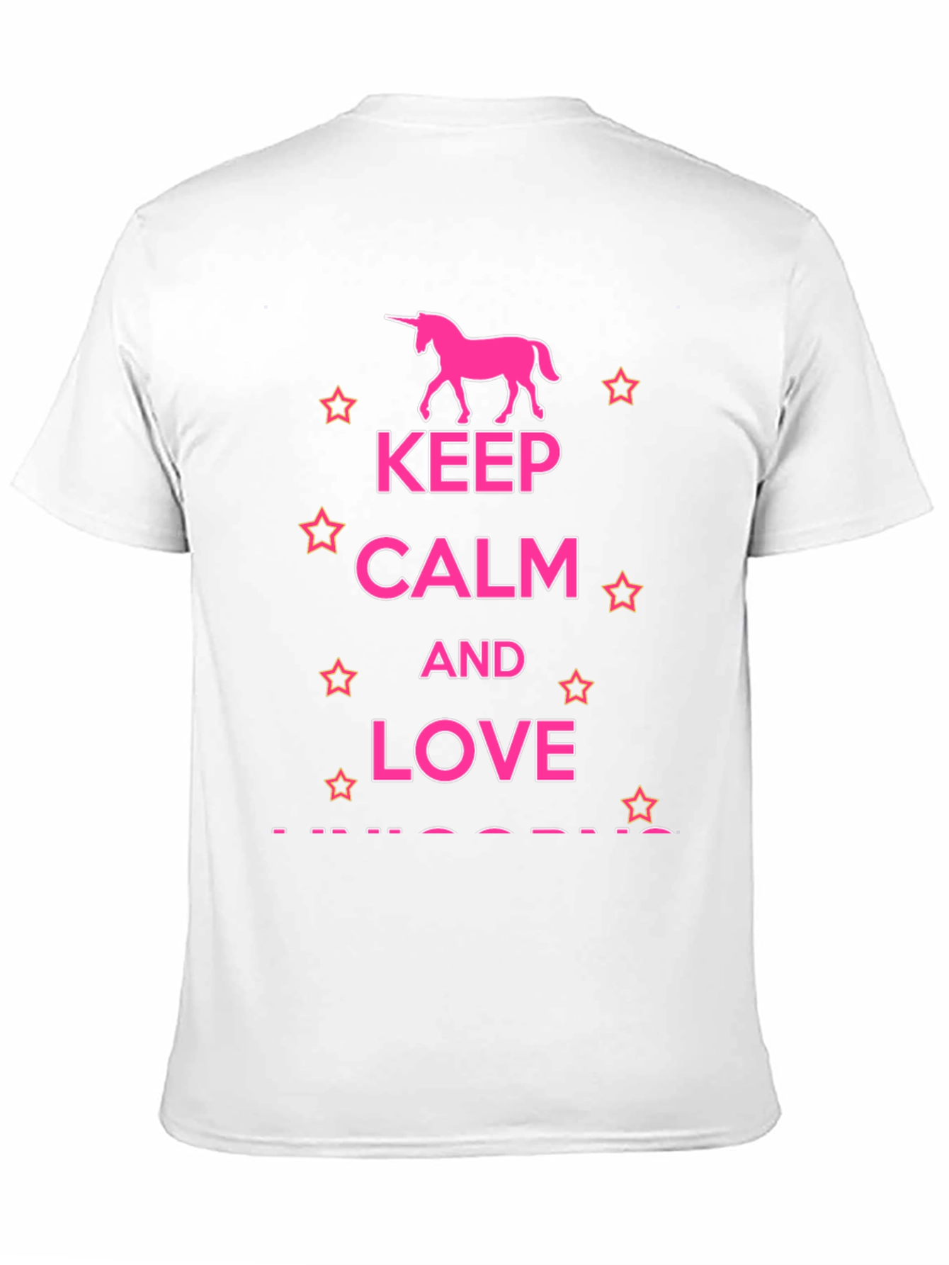 Black Keep Calm & Love Unicorns T-Shirt view 11