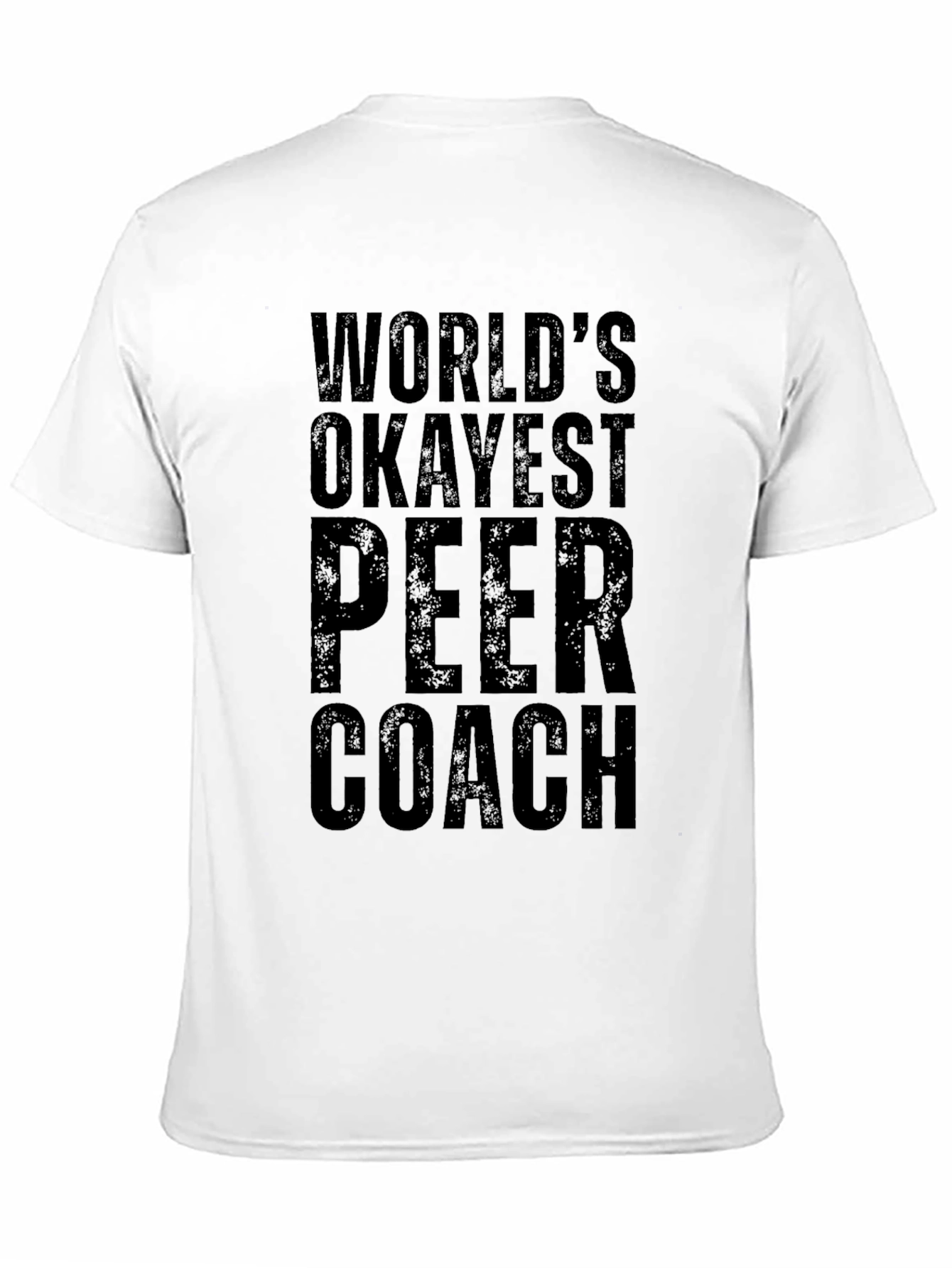 Black World's Okayest Peer Coach - Unisex T-Shirt view 11