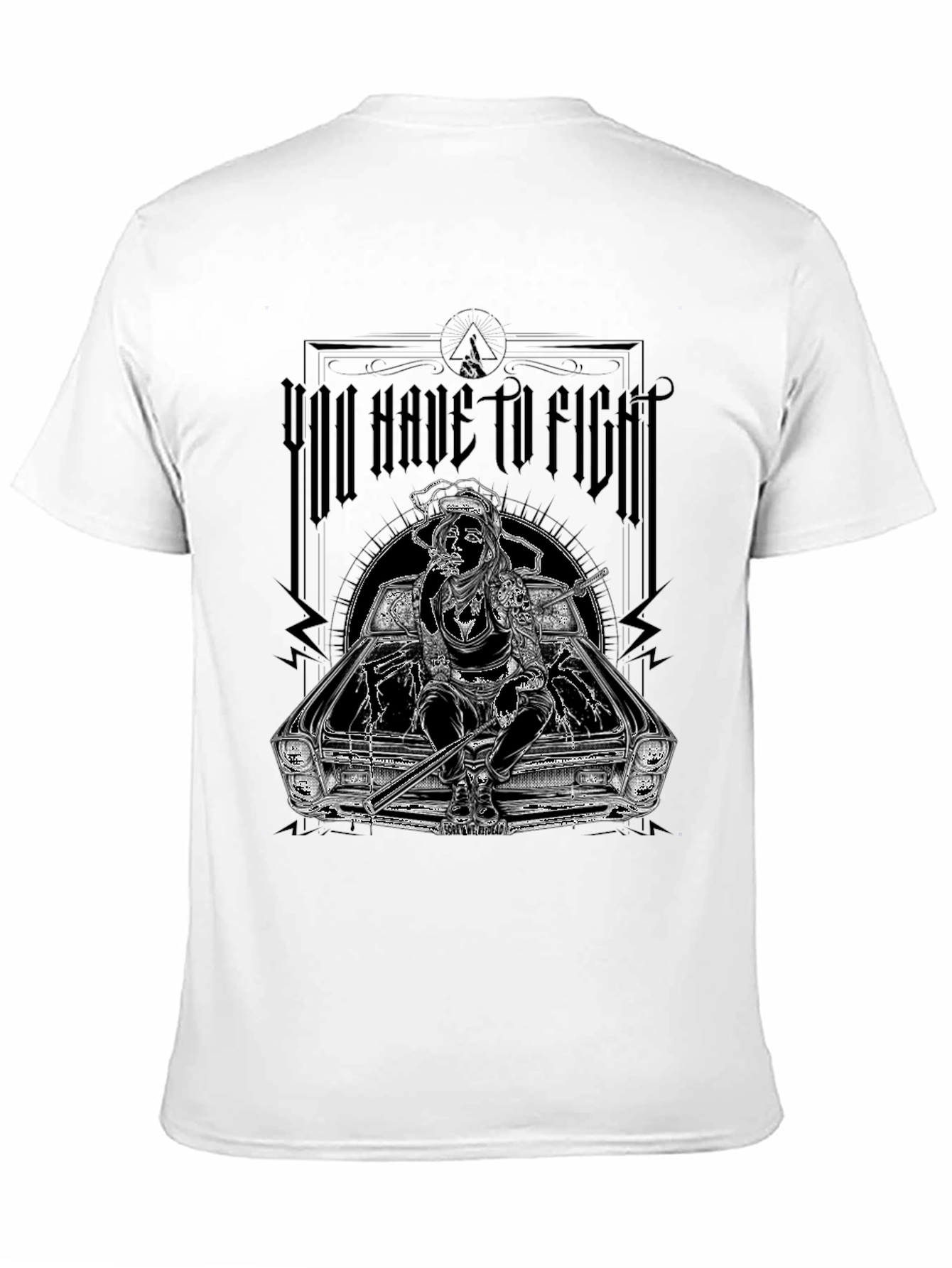 Black You Have To Fight Graphic Tee view 11