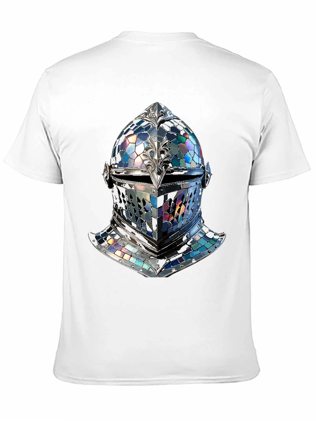 Black Knight Helmet Graphic Tee - Medieval Armor Design view 11
