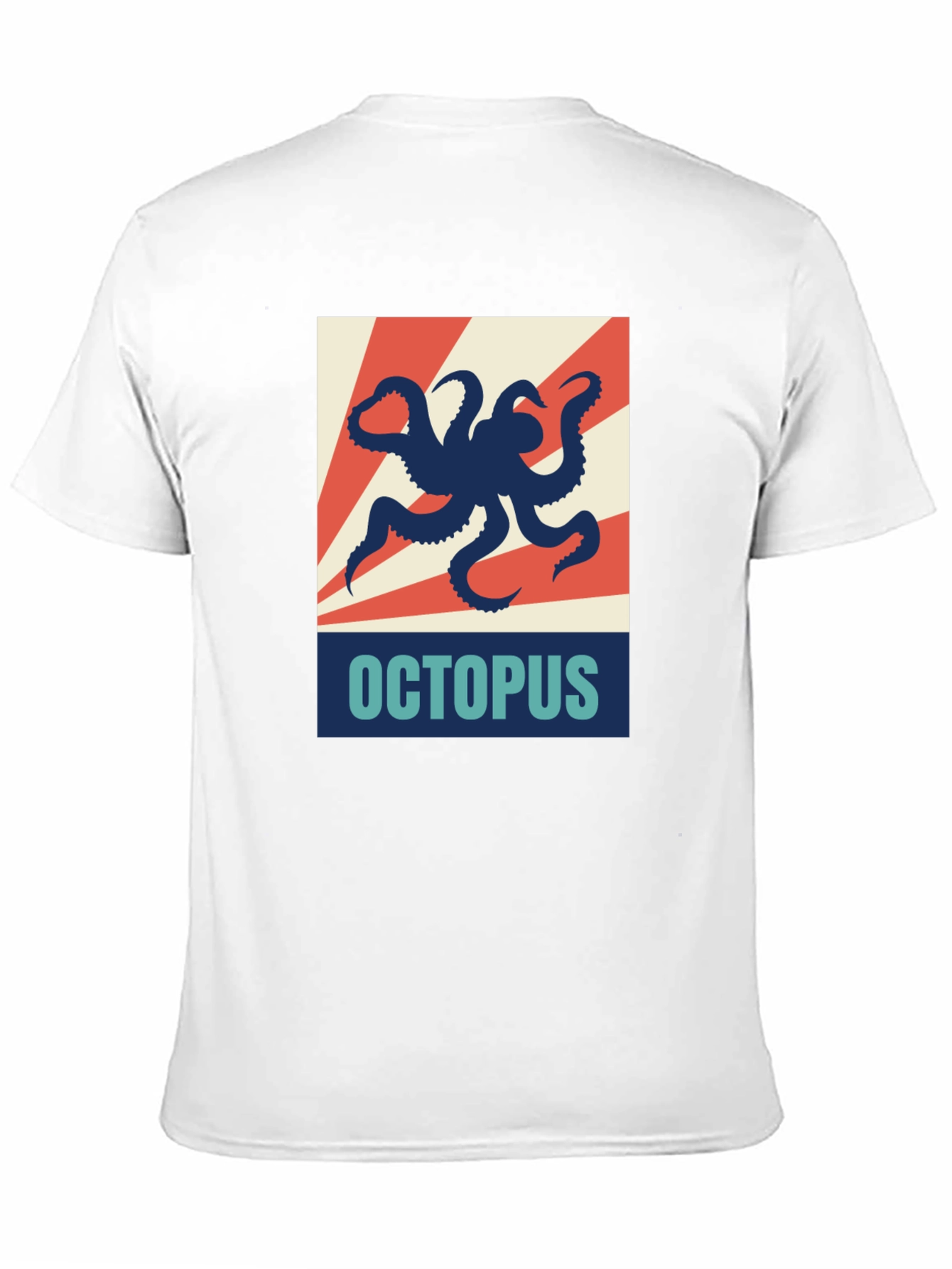 Black Octopus Graphic Print Crew Neck T-Shirt view 11