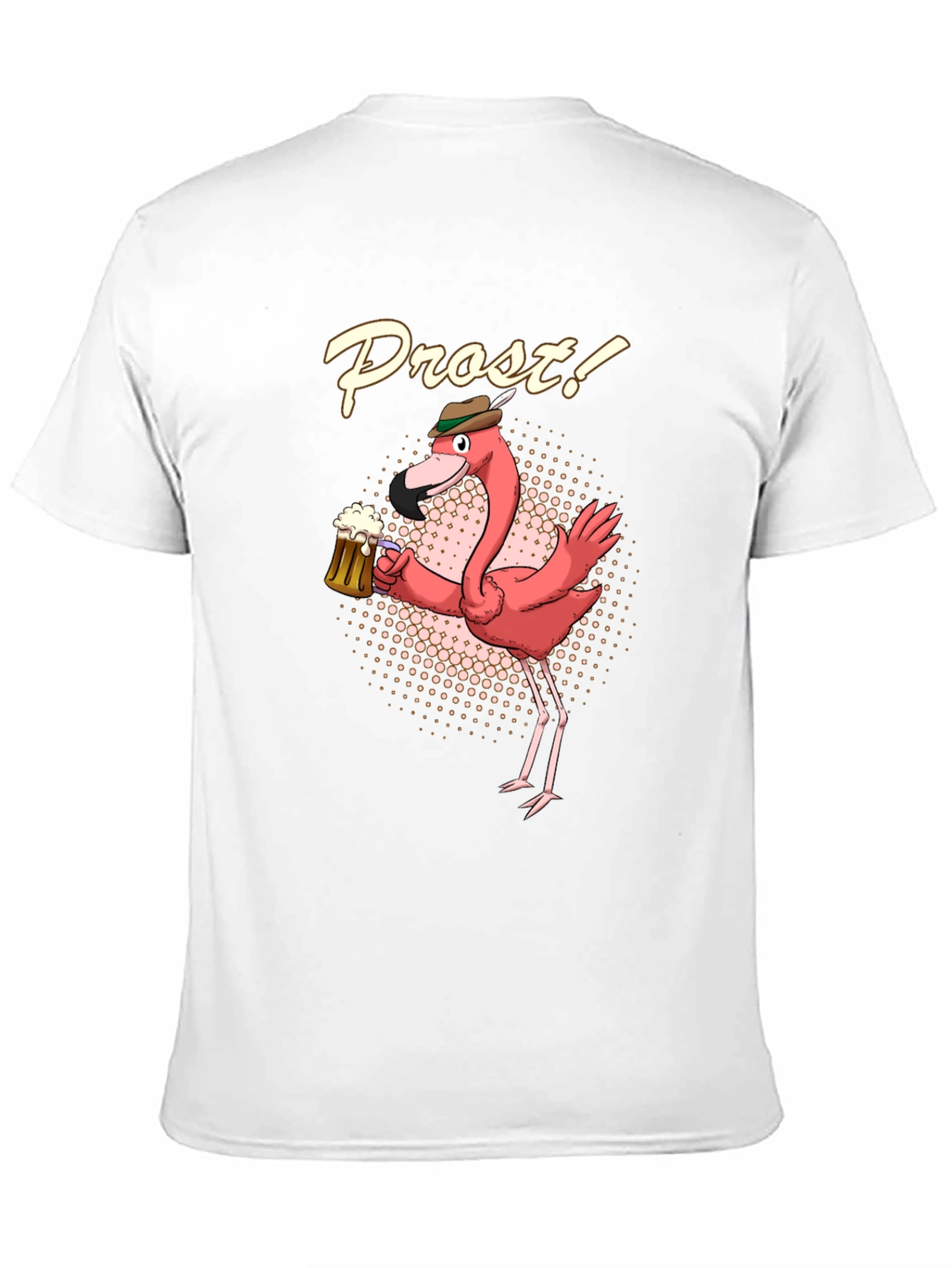 Black Funny Flamingo Prost Beer T-Shirt view 11