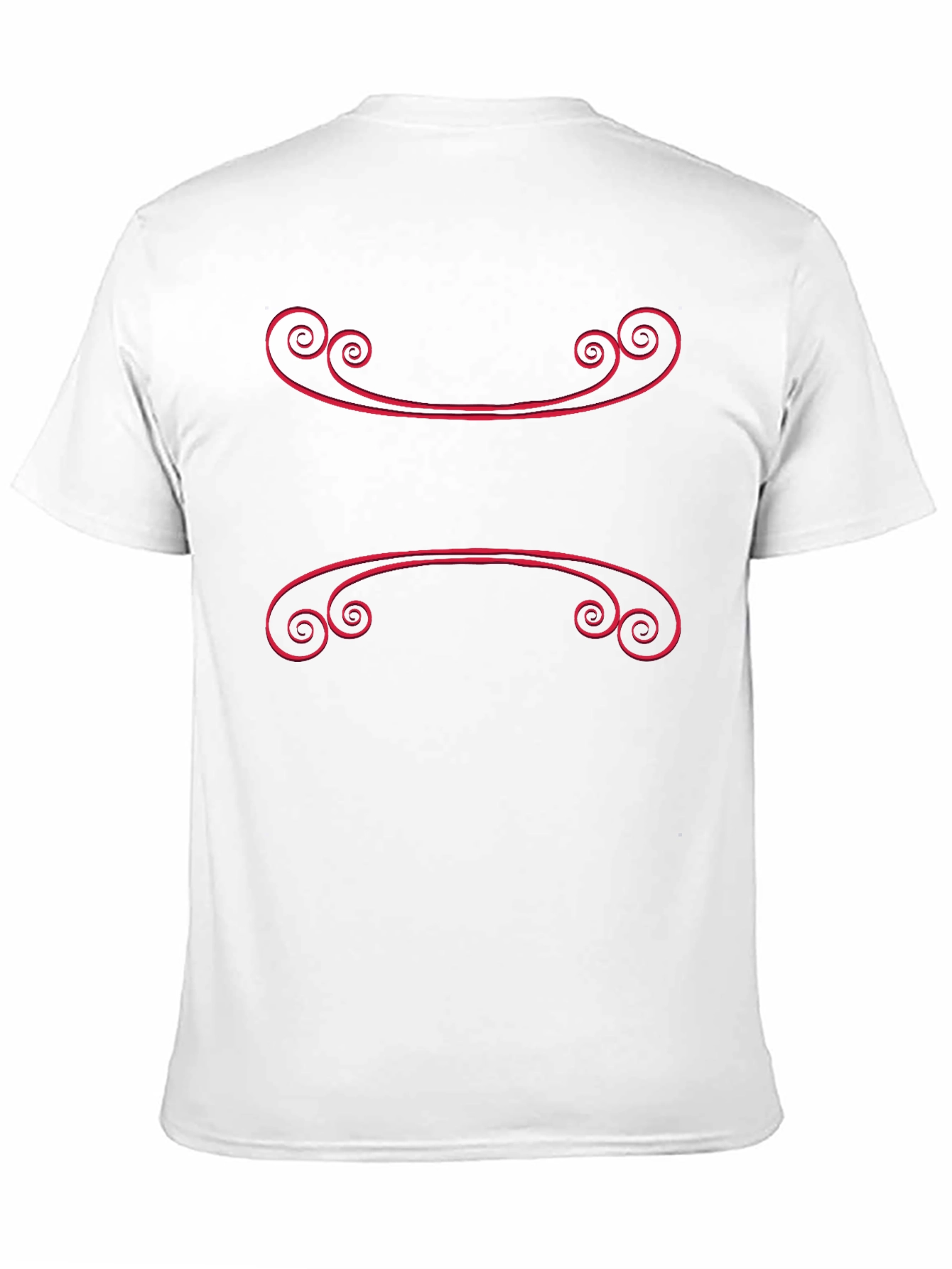 Black Elegant Scroll Design Black T-Shirt view 11