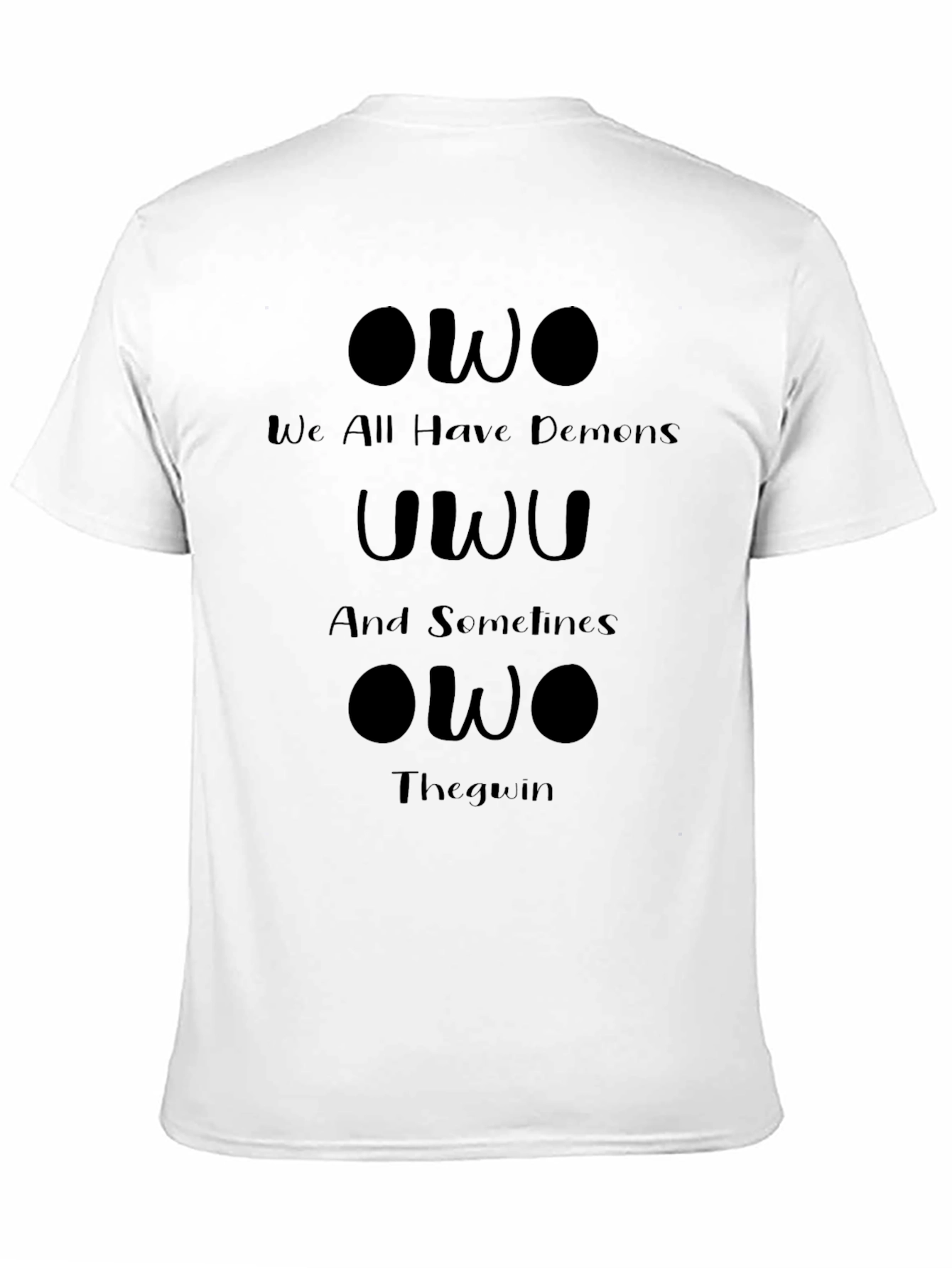 Black Owo UwU Demons T-Shirt - Soft Cotton Blend view 11