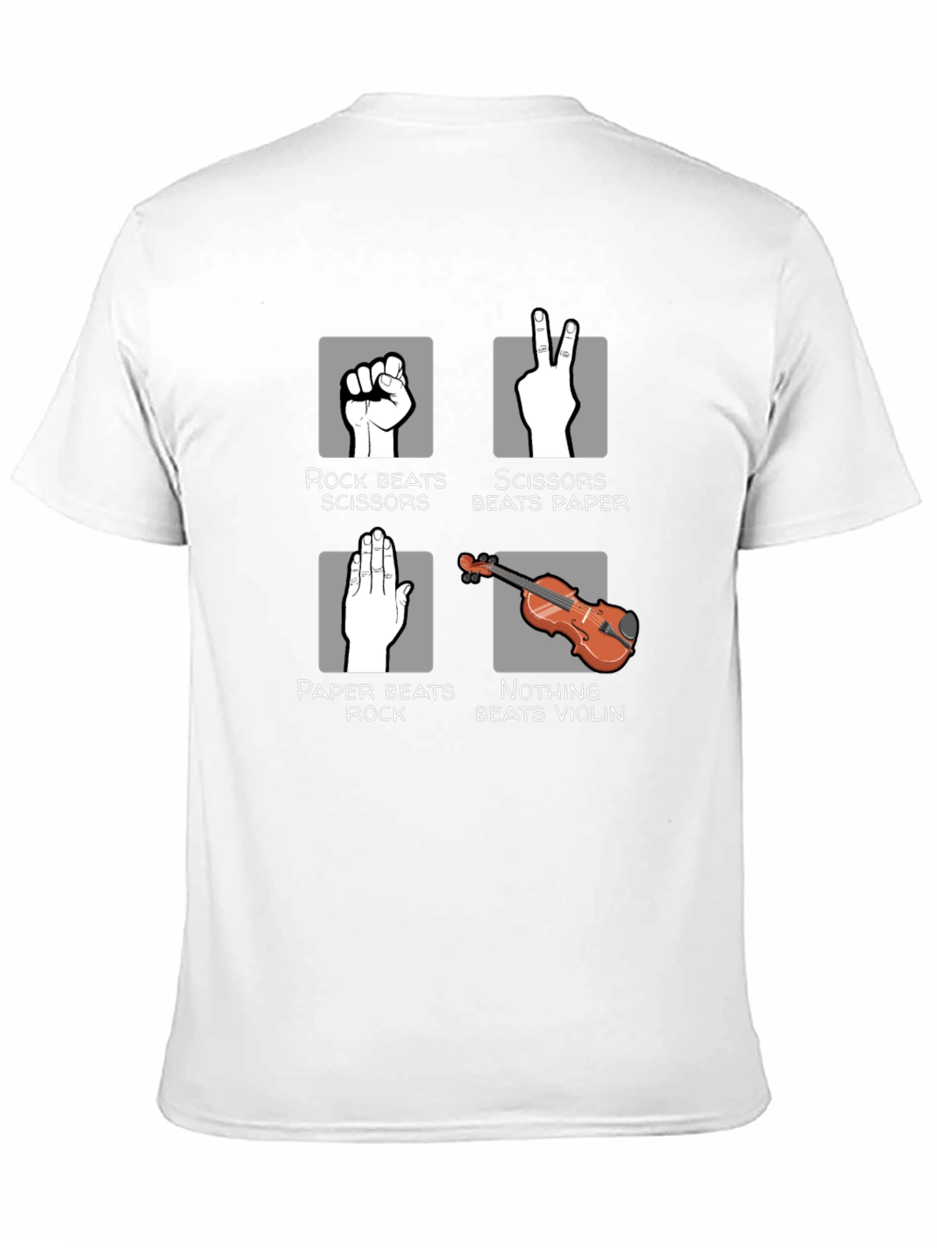 Black Rock Paper Scissors Violin Graphic Tee view 11