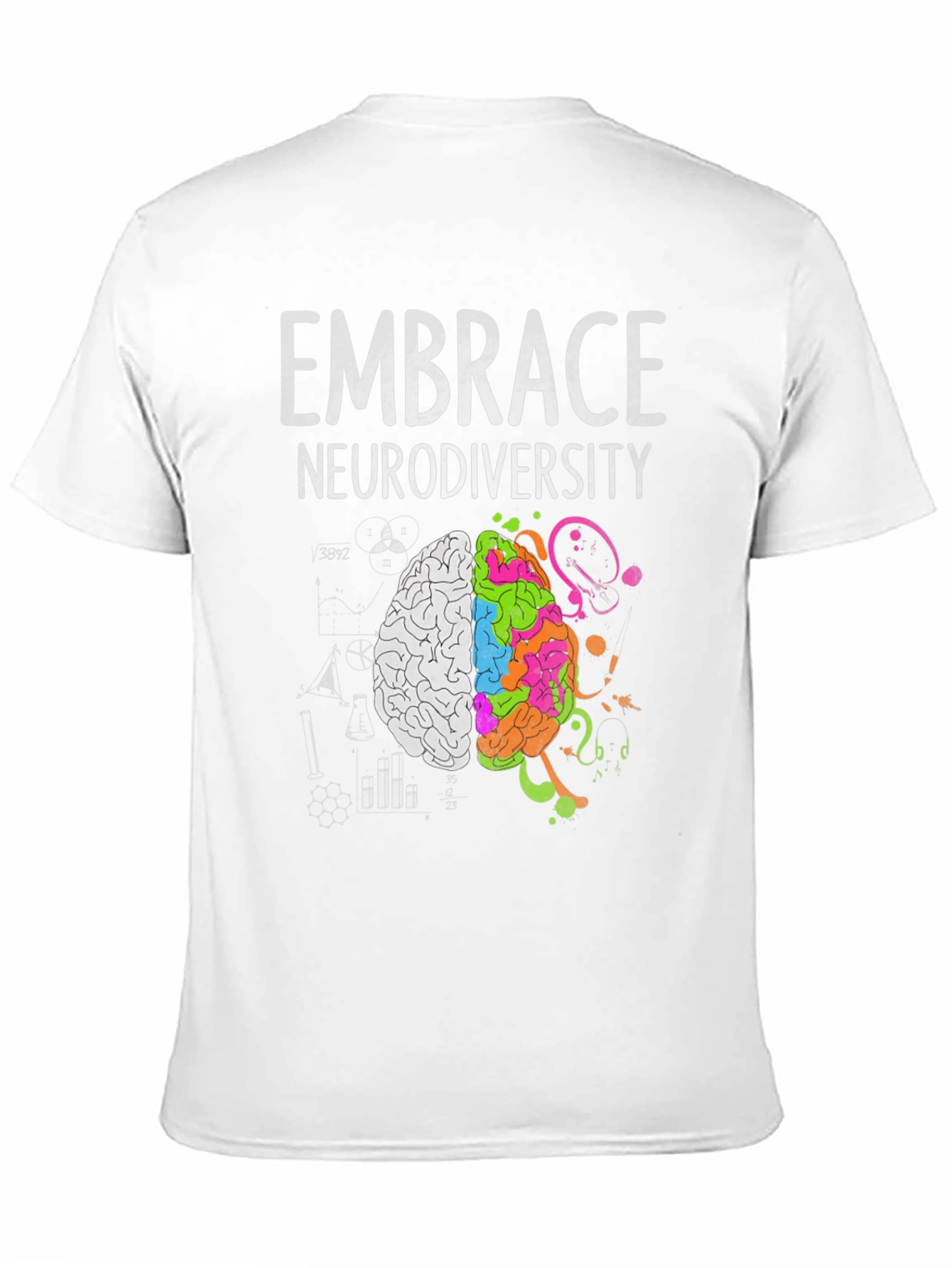 Black Embrace Neurodiversity Graphic Tee view 11